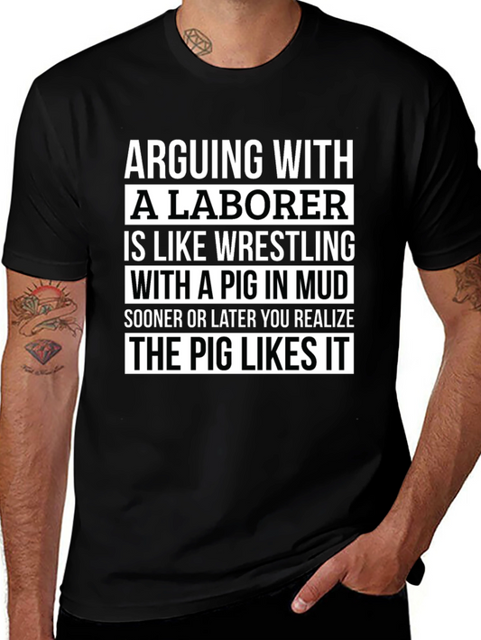 Camiseta Negra: Argumentar con un Obrero