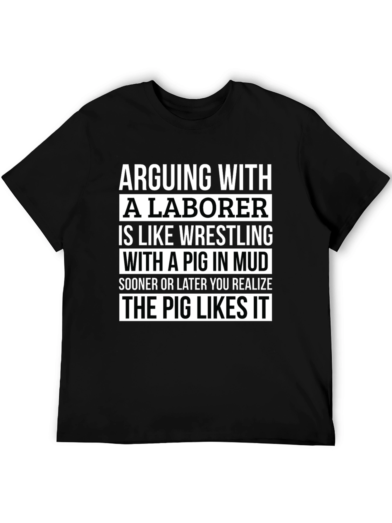 Camiseta Negra: Argumentar con un Obrero