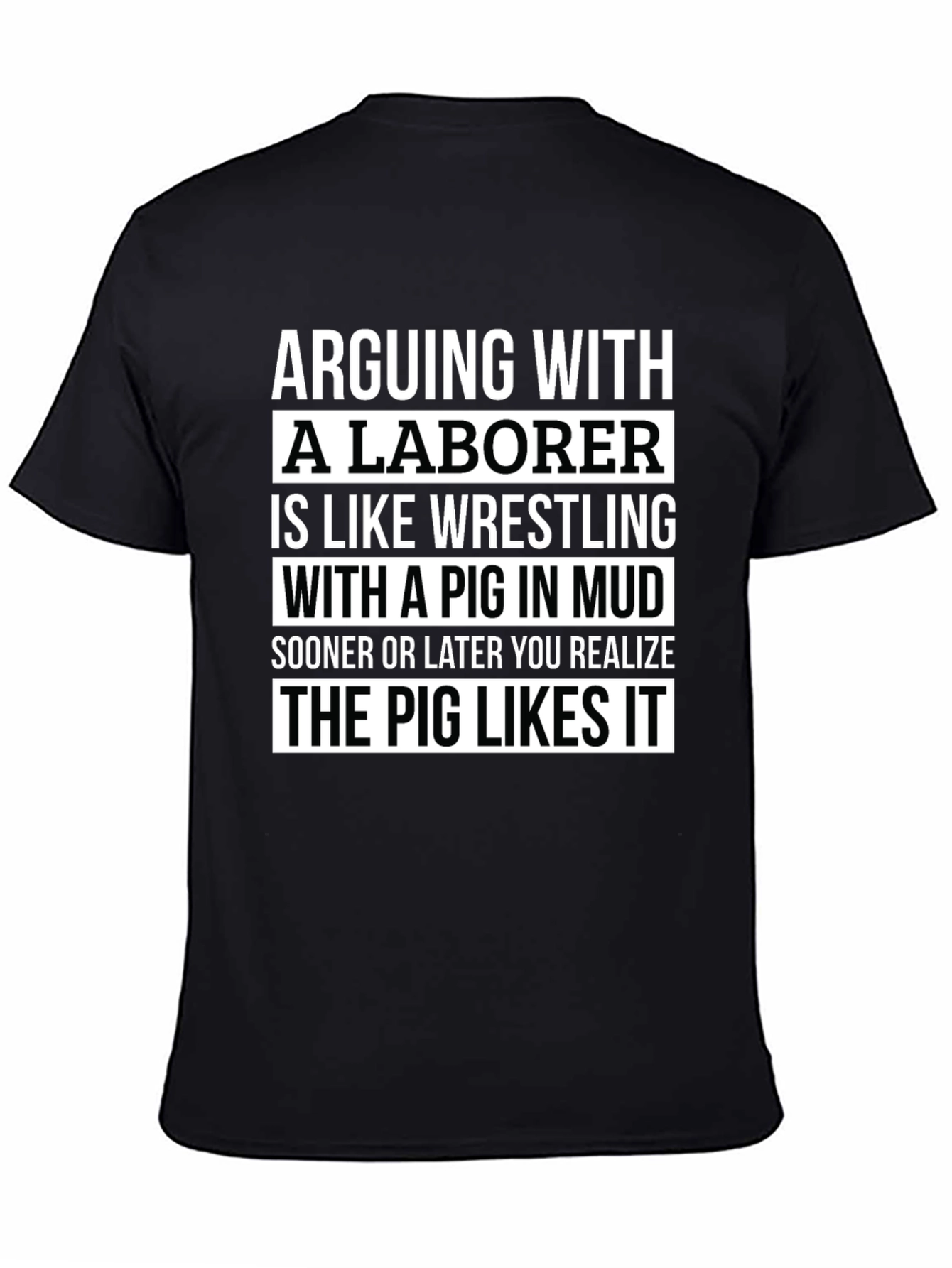 Camiseta Negra: Argumentar con un Obrero