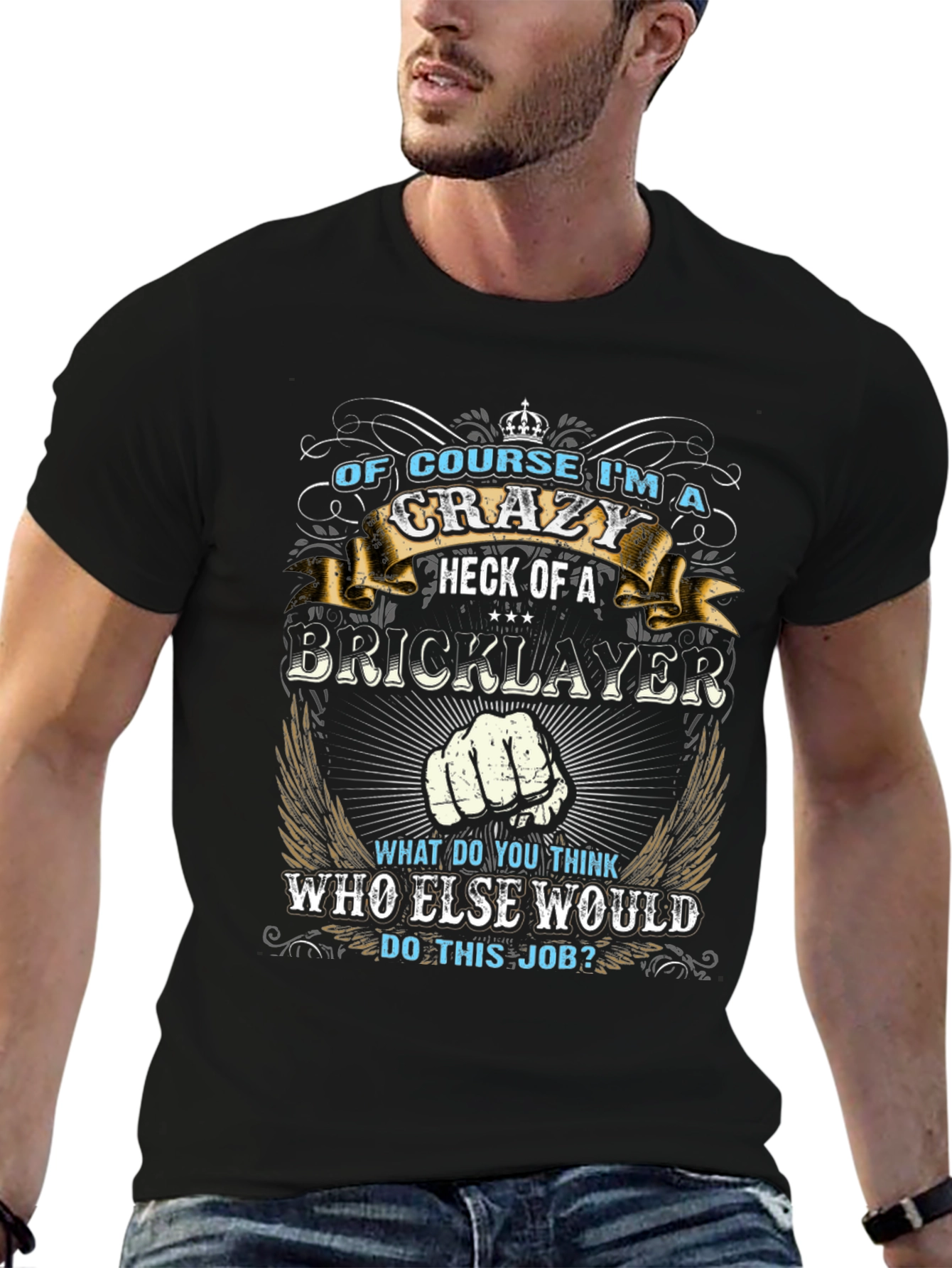 Camiseta Negra: Soy un Ladrillero Loco