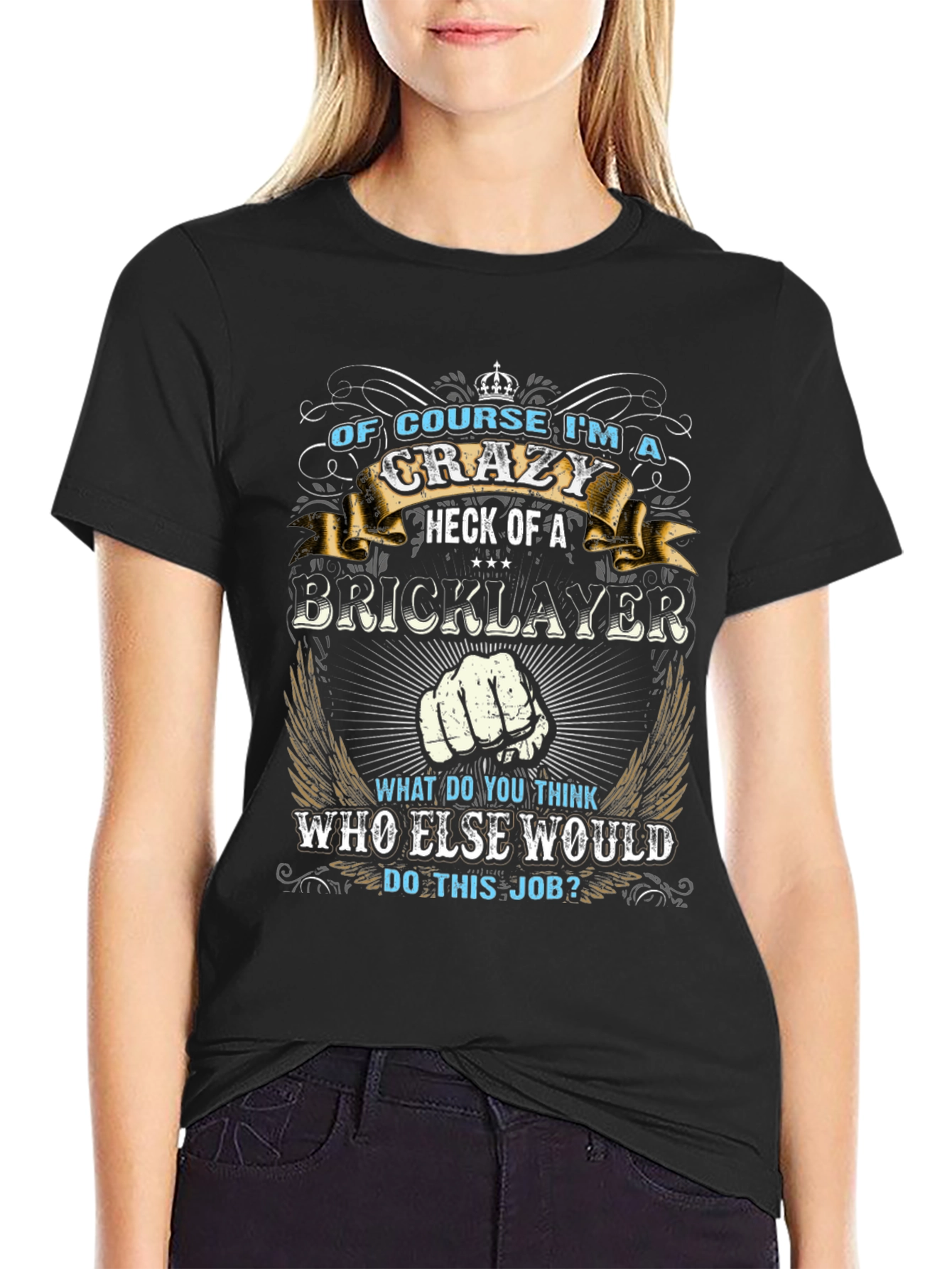 Camiseta Negra: Soy un Ladrillero Loco