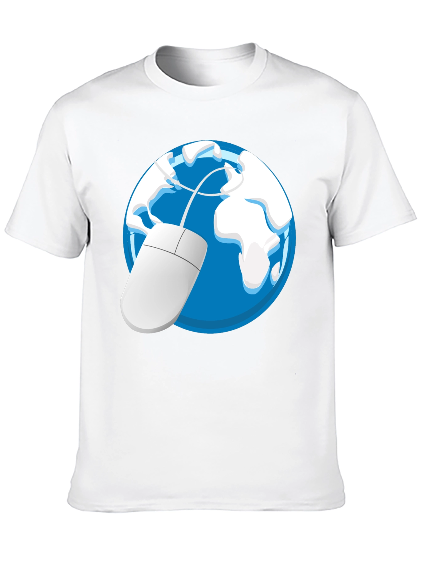 Camiseta Negra con Diseño de Globo y Ratón