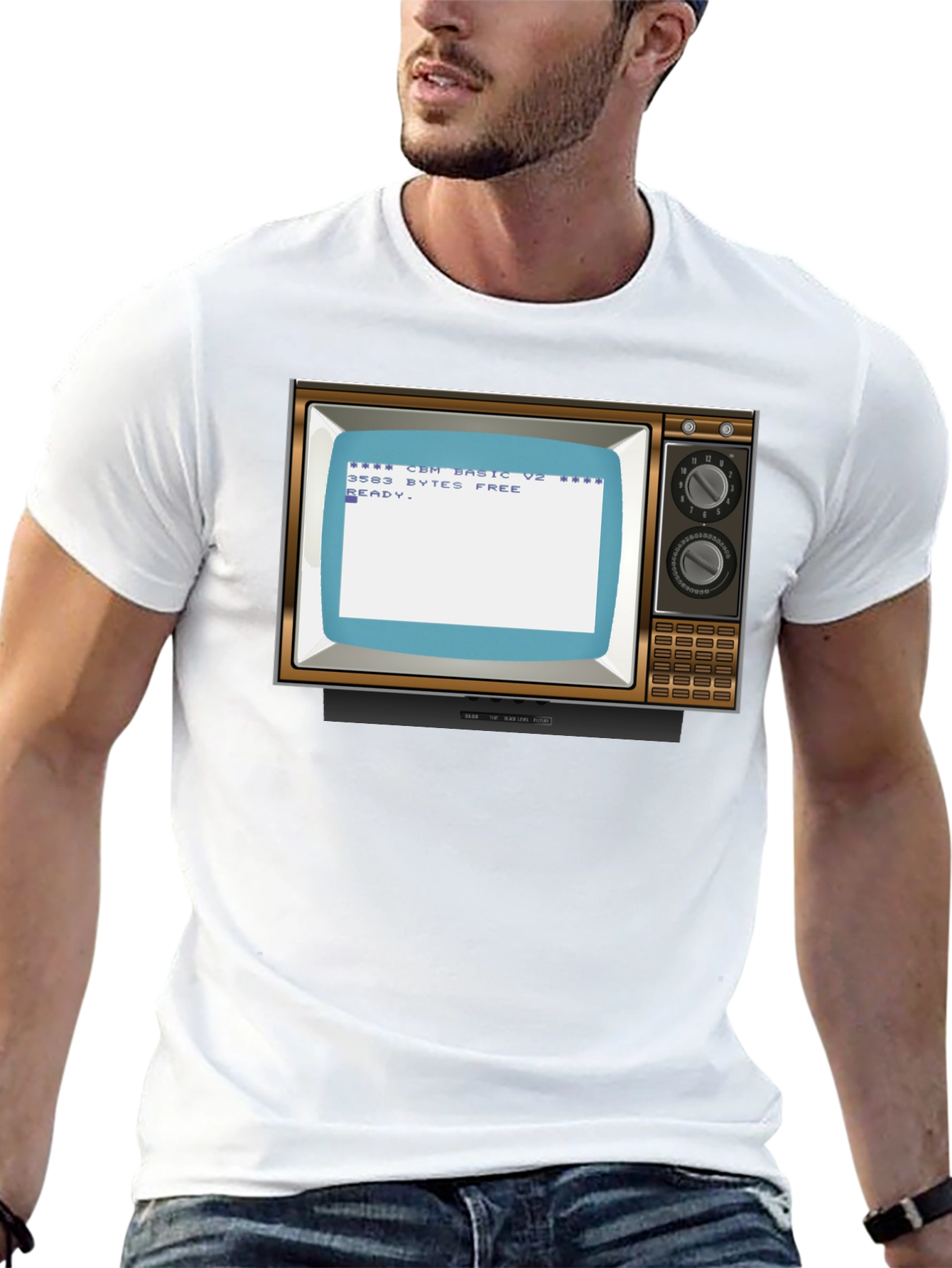 Camiseta Negra Retro TV Commodore