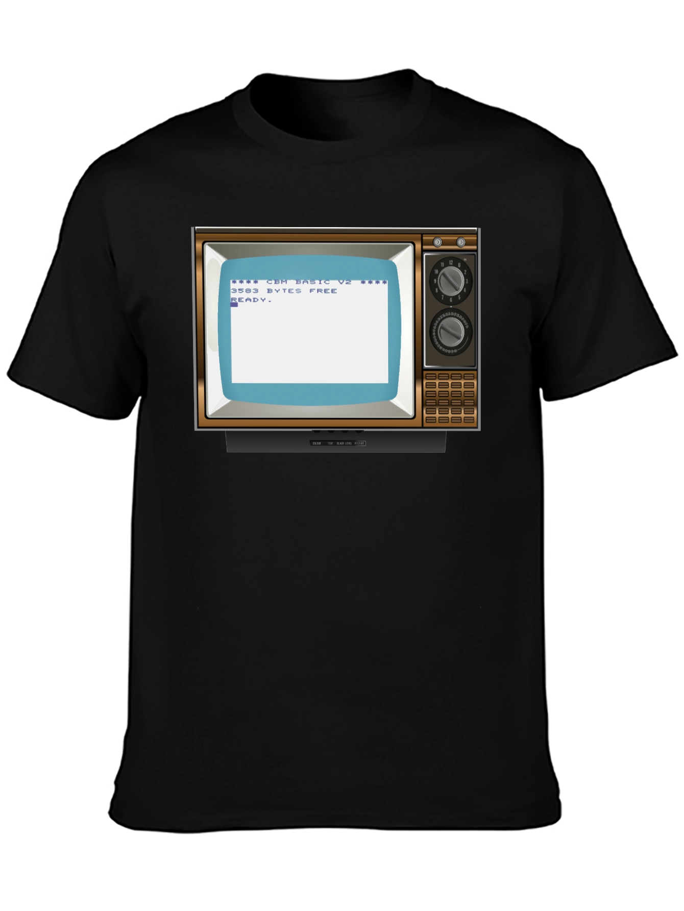 Camiseta Negra Retro TV Commodore