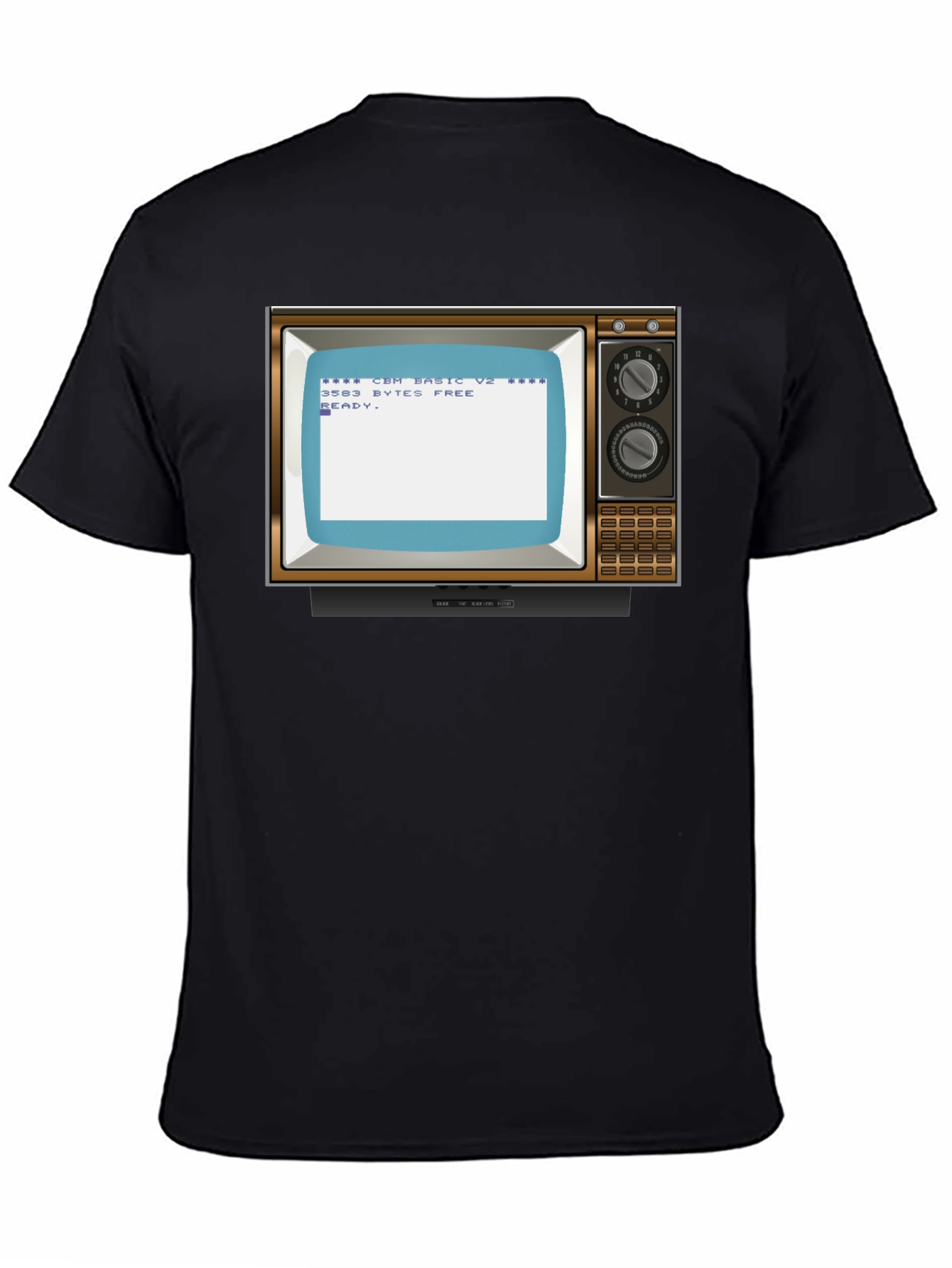 Camiseta Negra Retro TV Commodore