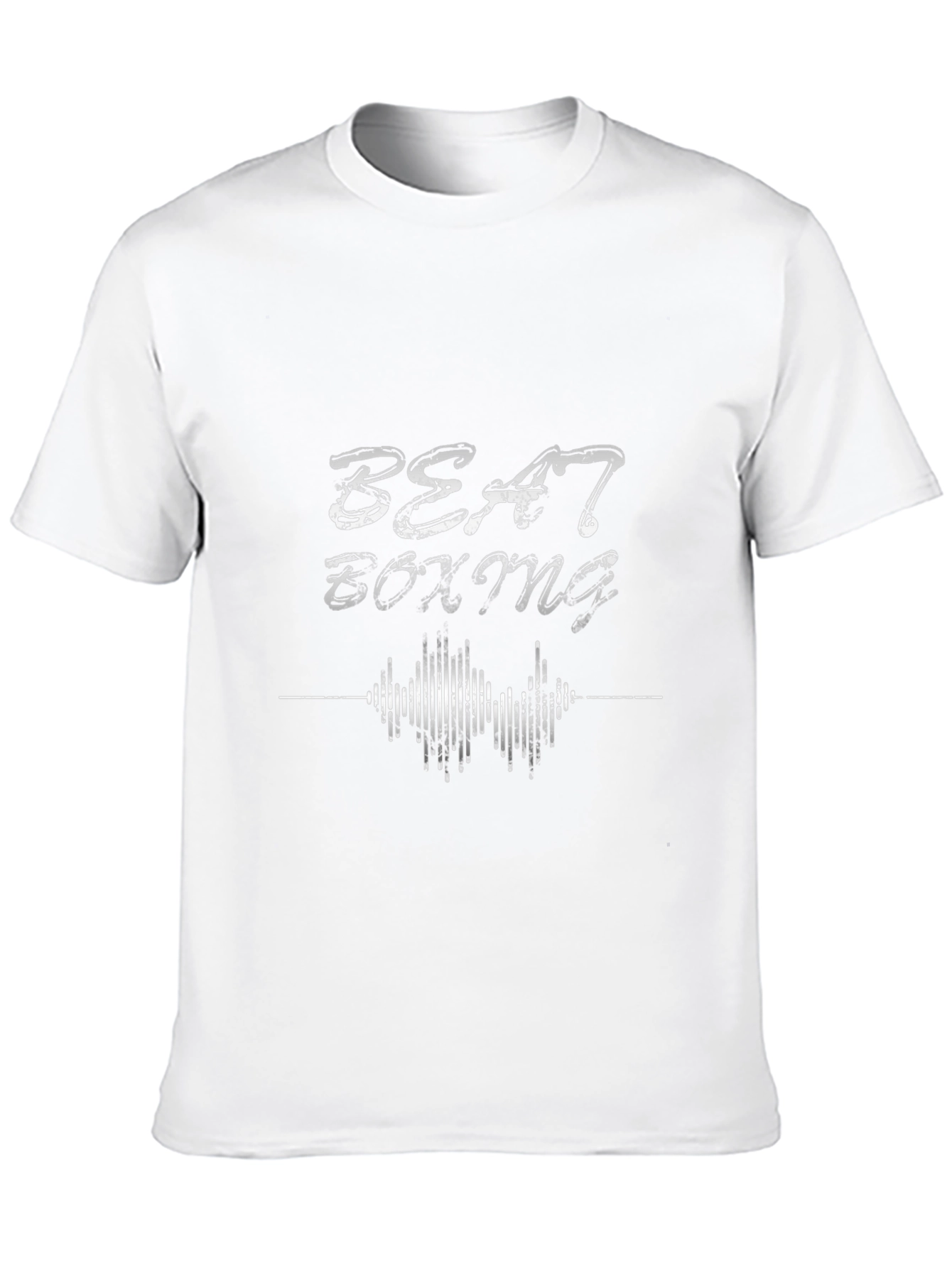 Camiseta Negra Estampada Beat Boxing