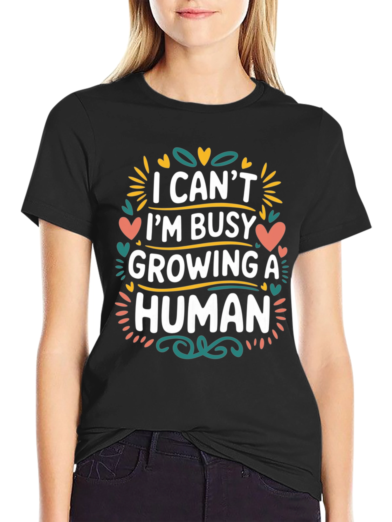Camiseta Negra: ¡Estoy Ocupado Creando un Humano!