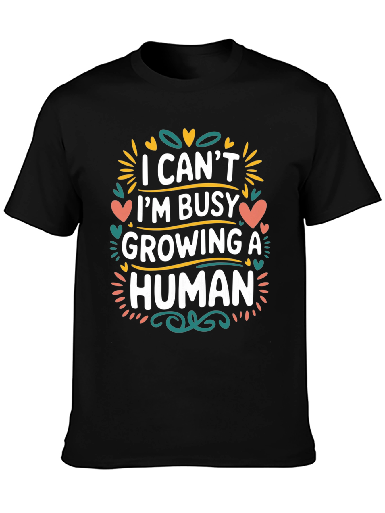 Camiseta Negra: ¡Estoy Ocupado Creando un Humano!