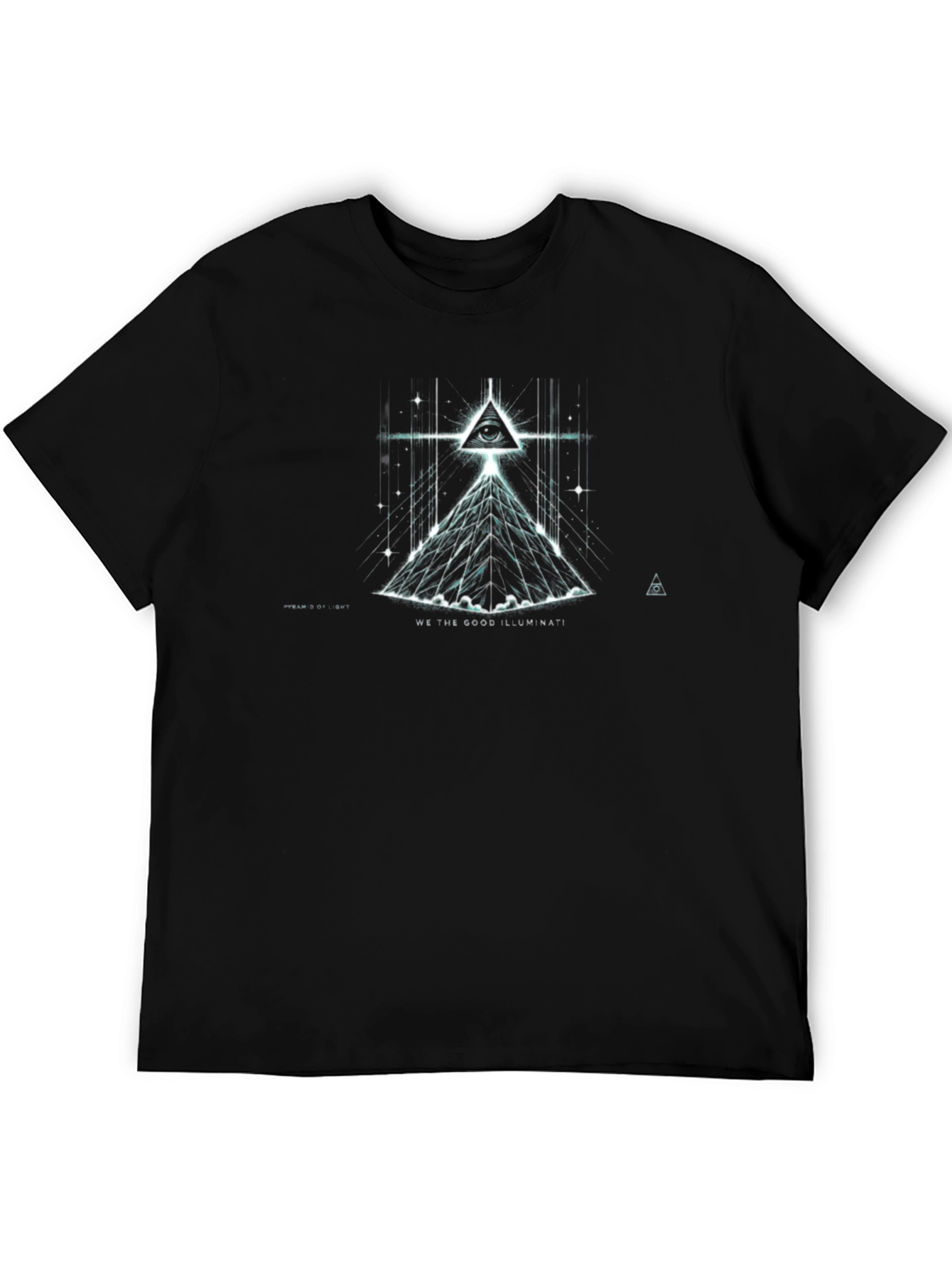 Camiseta Negra Illuminati: Visión Cósmica