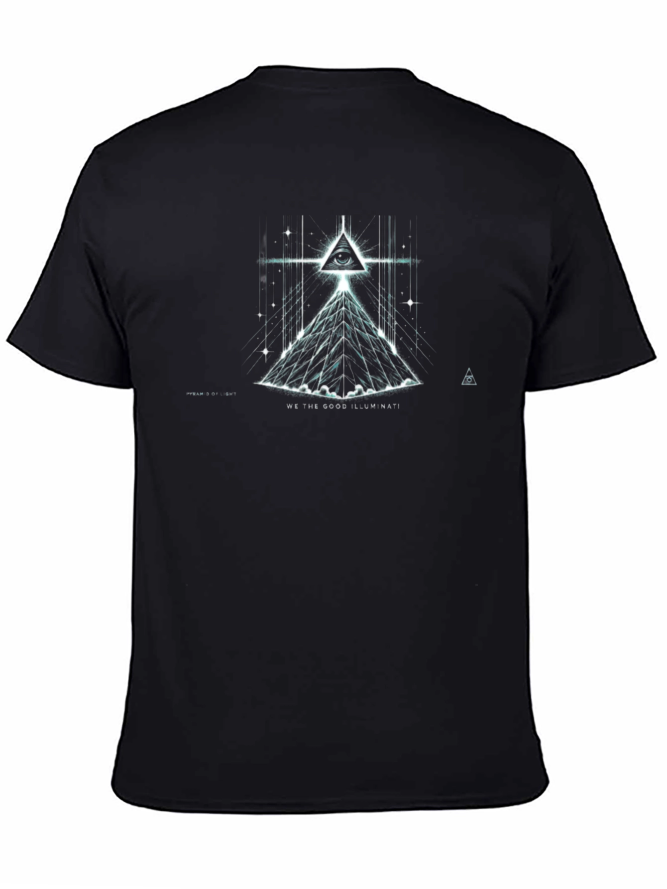 Camiseta Negra Illuminati: Visión Cósmica