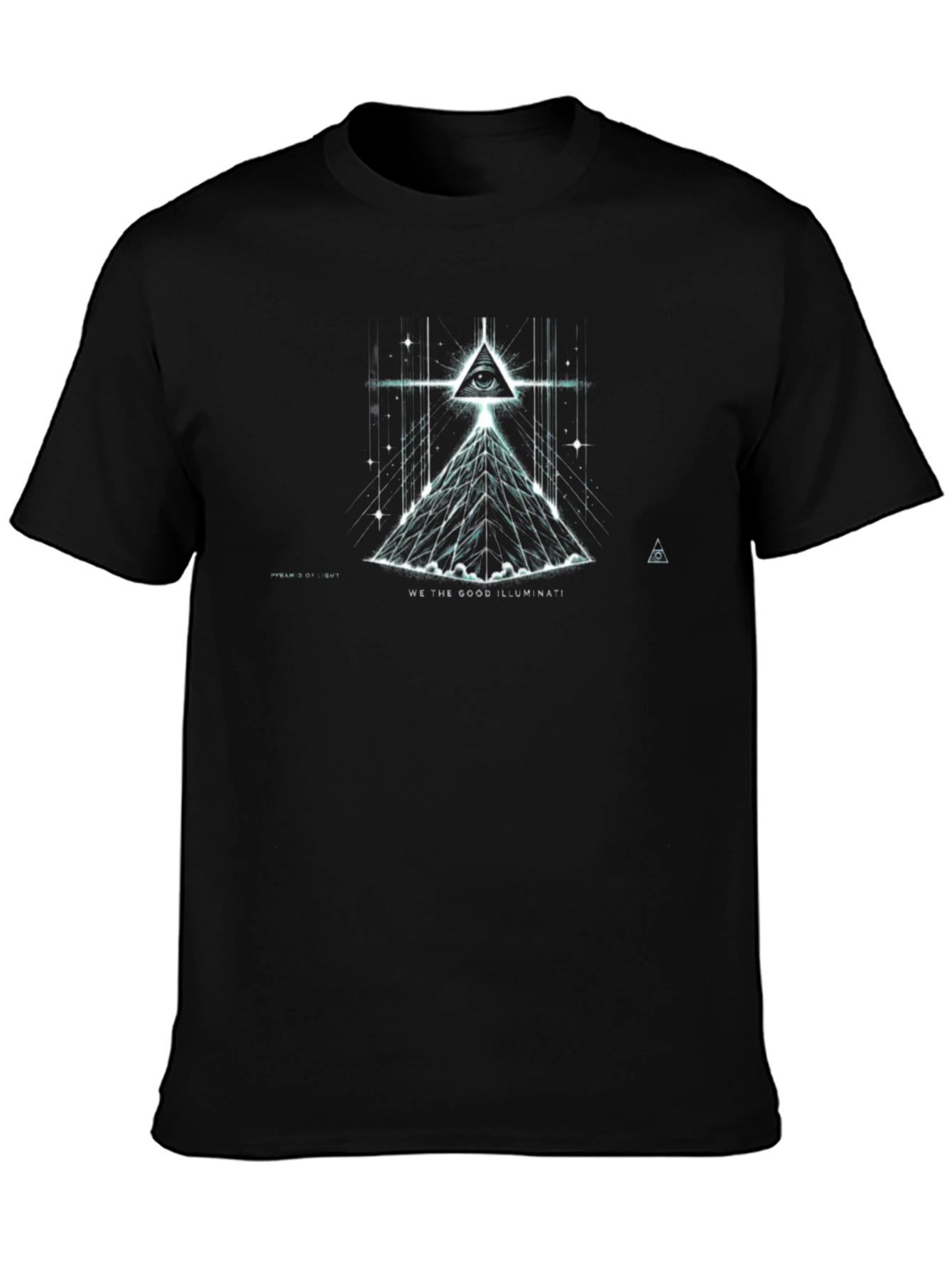 Camiseta Negra Illuminati: Visión Cósmica