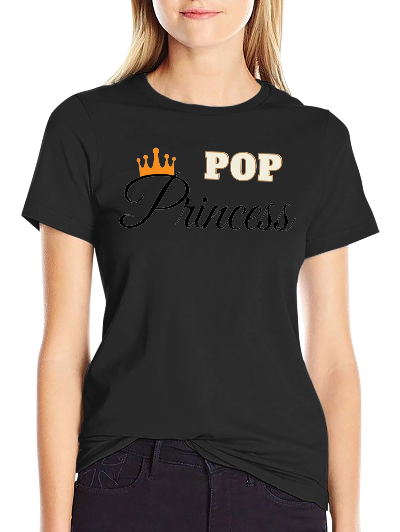 Camiseta Negra Pop Princess para Hombre