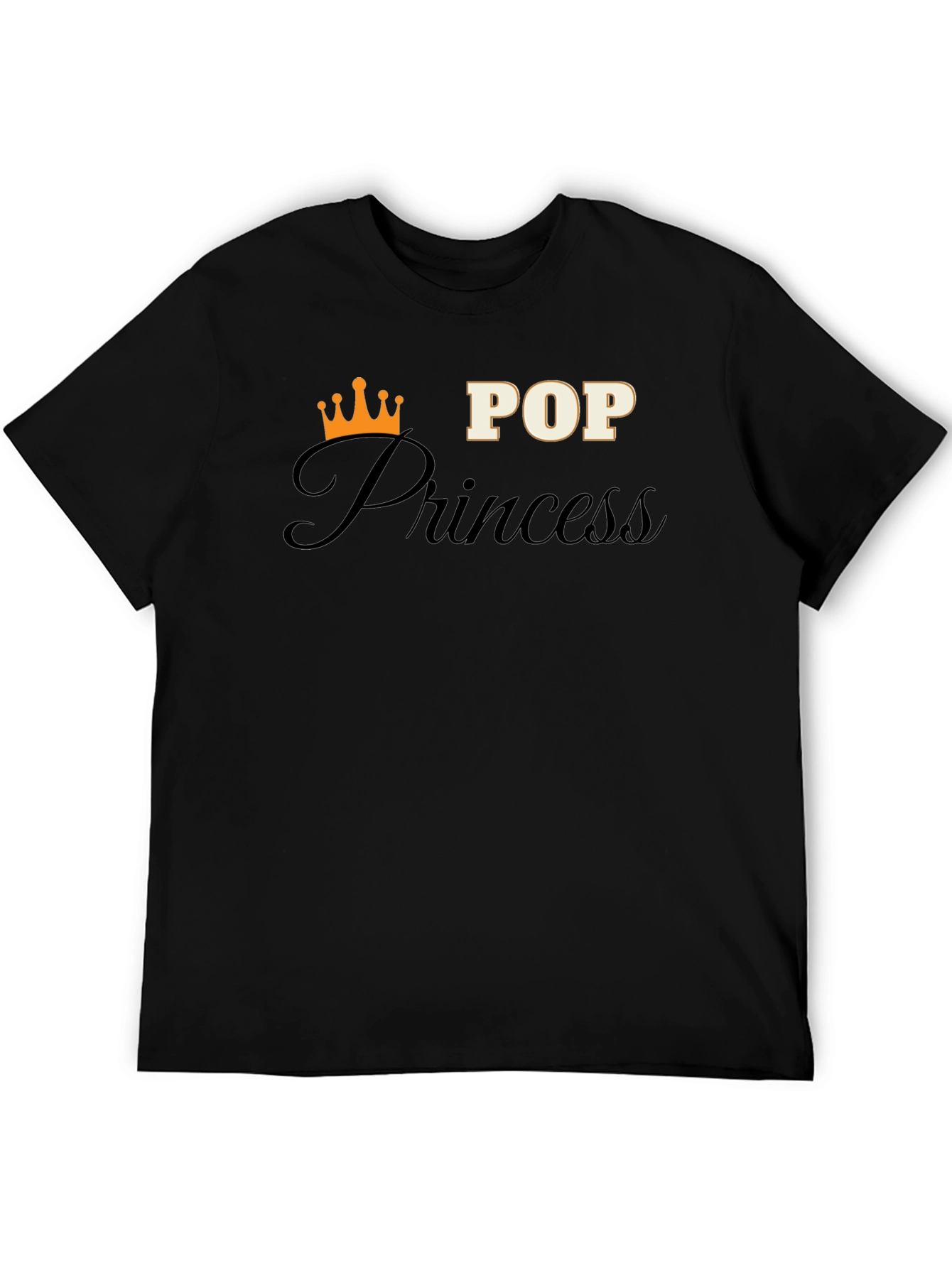 Camiseta Negra Pop Princess para Hombre