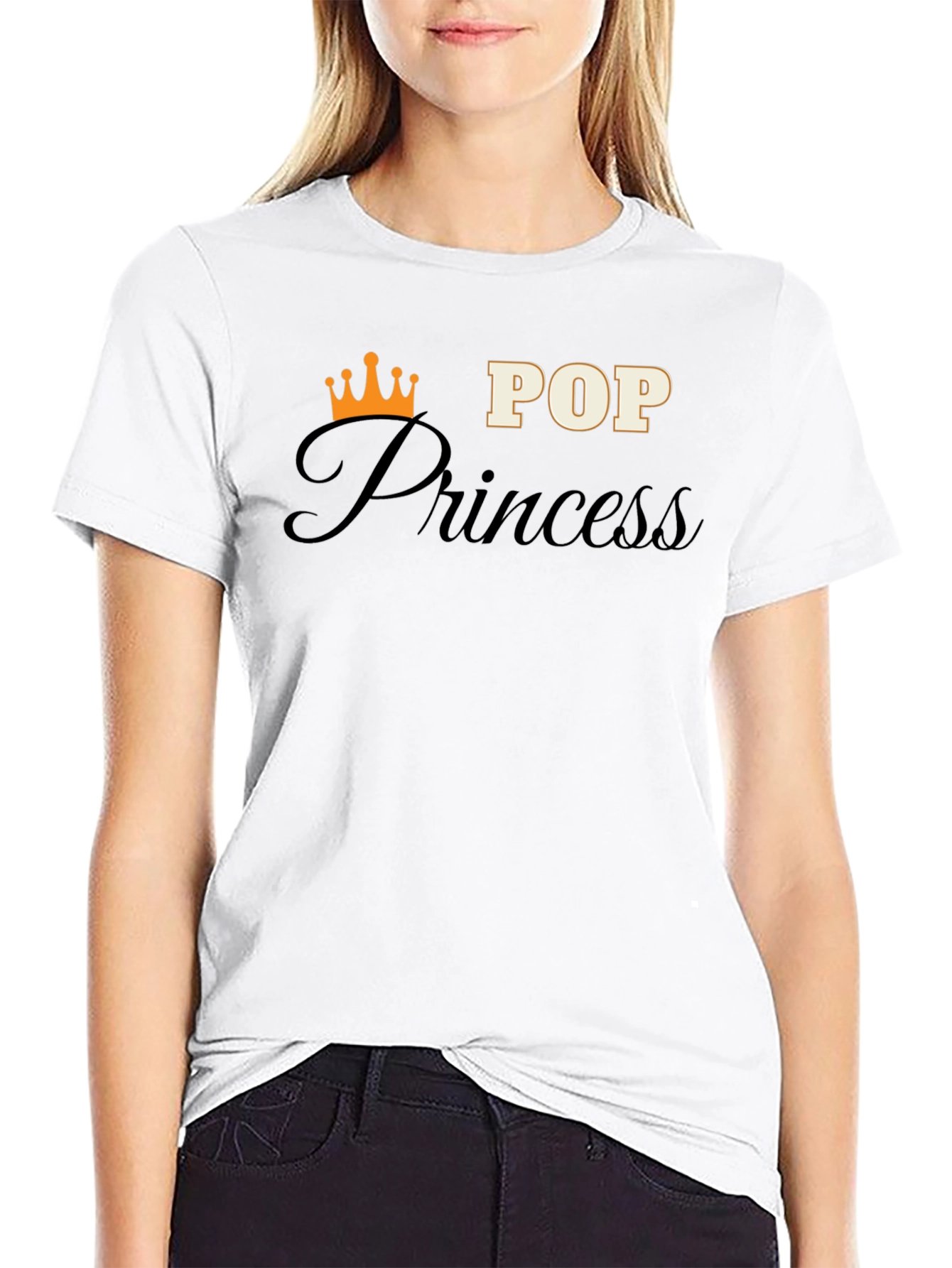 Camiseta Negra Pop Princess para Hombre