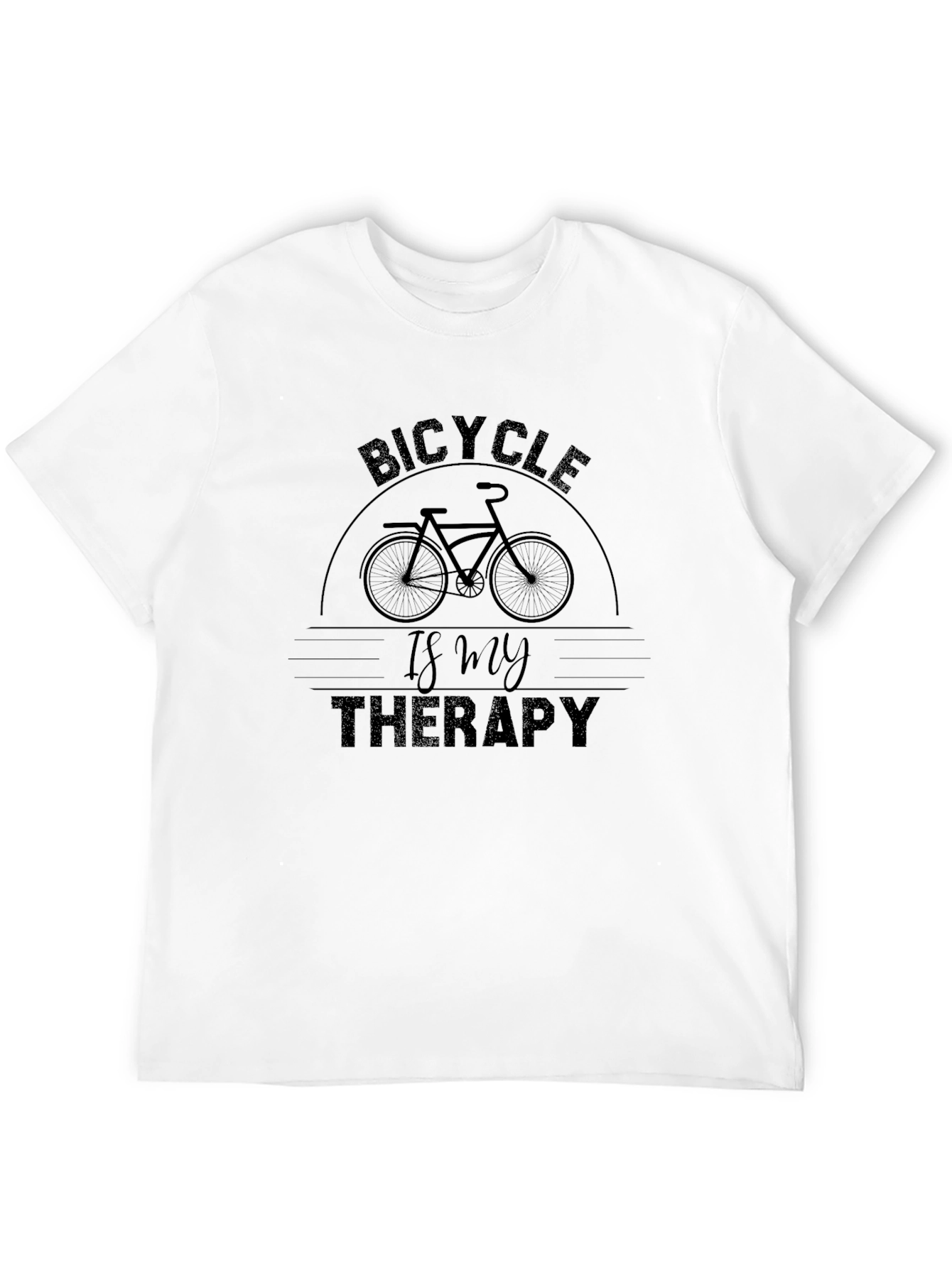 Camiseta Negra Bicycle is My Therapy