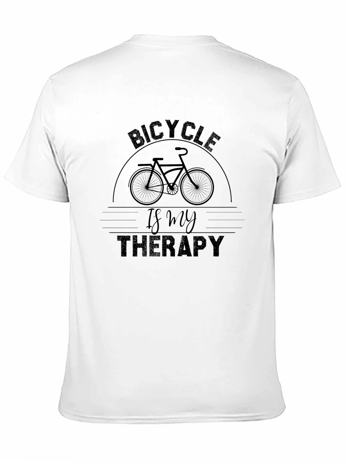 Camiseta Negra Bicycle is My Therapy