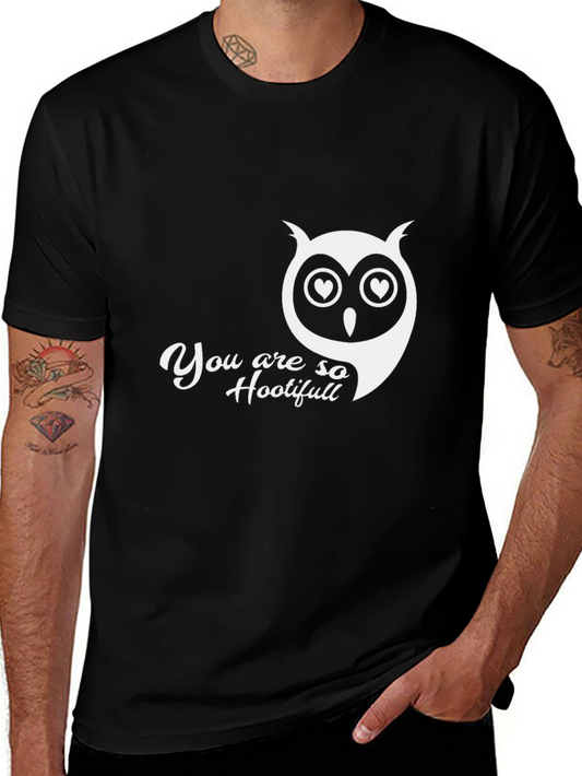 Camiseta Negra con Búho You are so Hootifull
