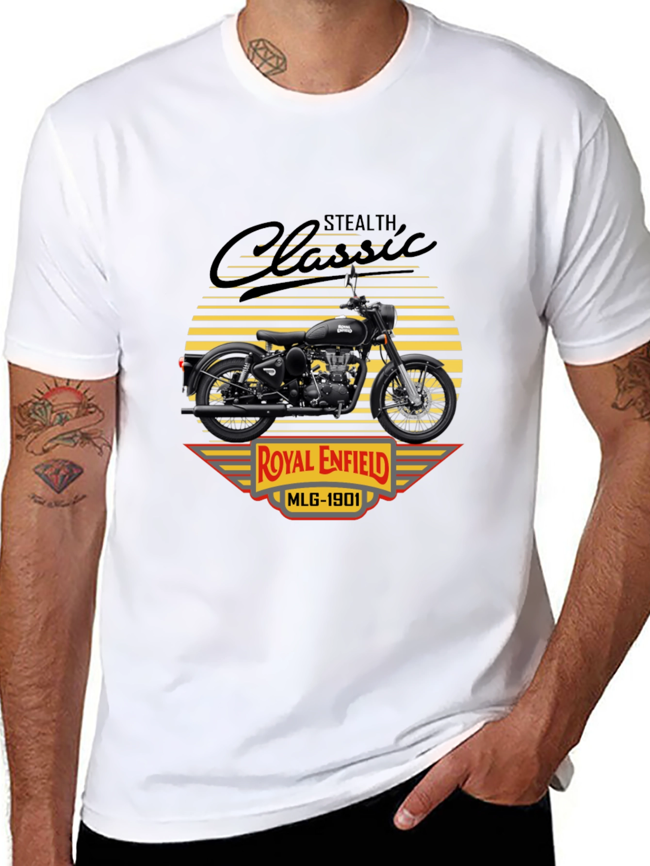 Camiseta Clásica Royal Enfield Stealth MLG-1901