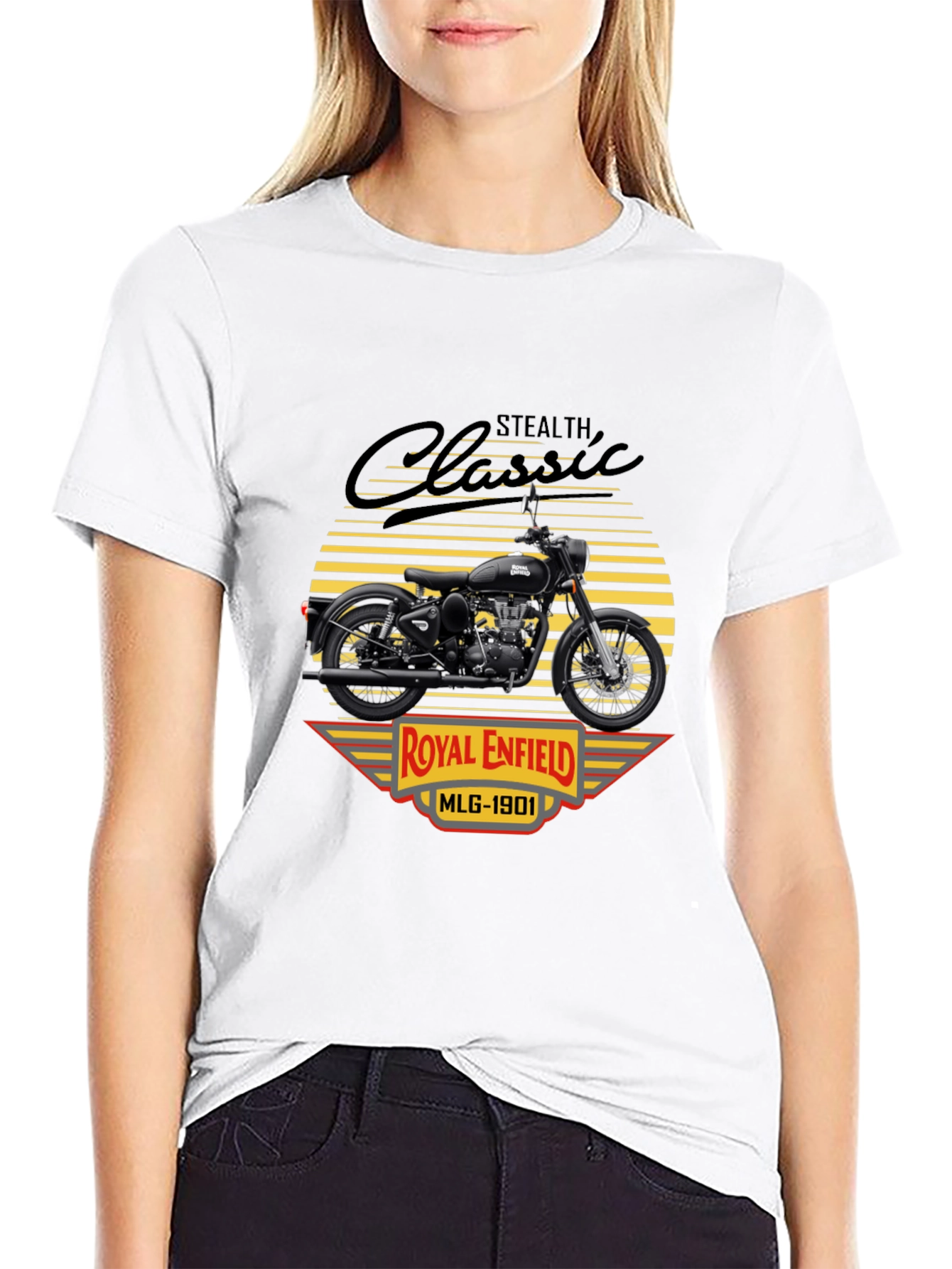 Camiseta Clásica Royal Enfield Stealth MLG-1901