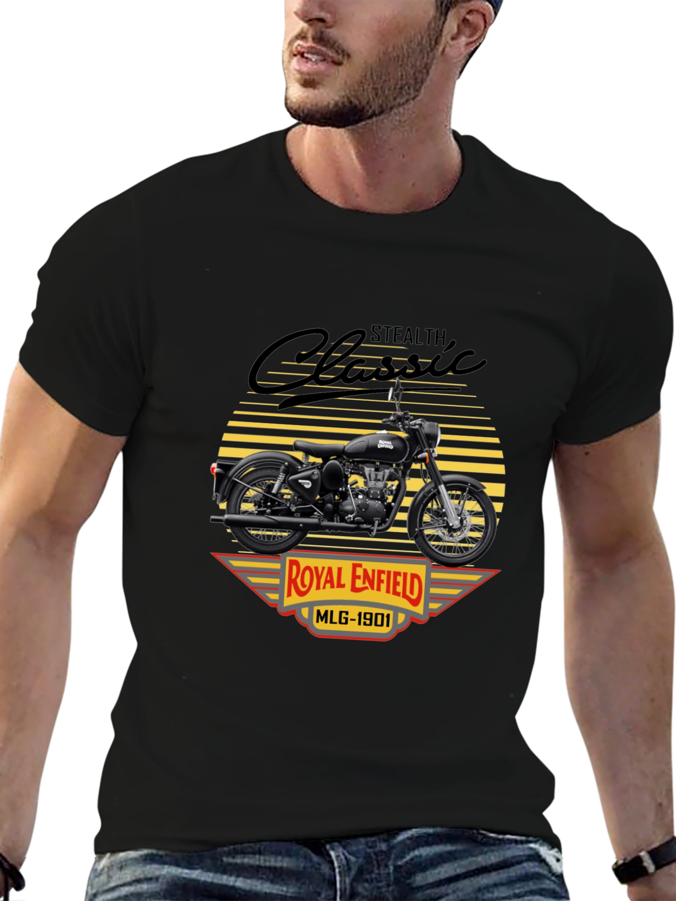 Camiseta Clásica Royal Enfield Stealth MLG-1901