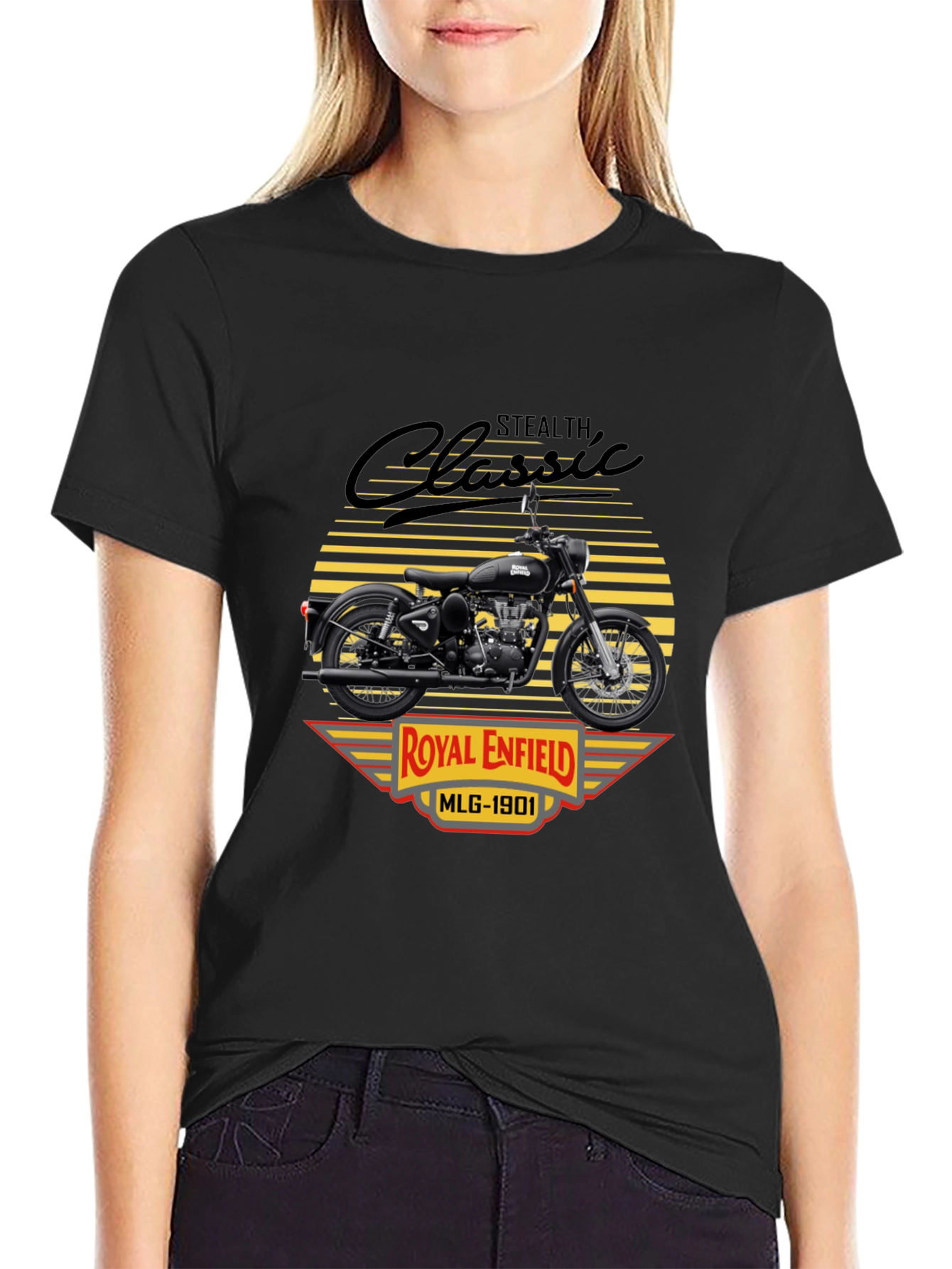 Camiseta Clásica Royal Enfield Stealth MLG-1901