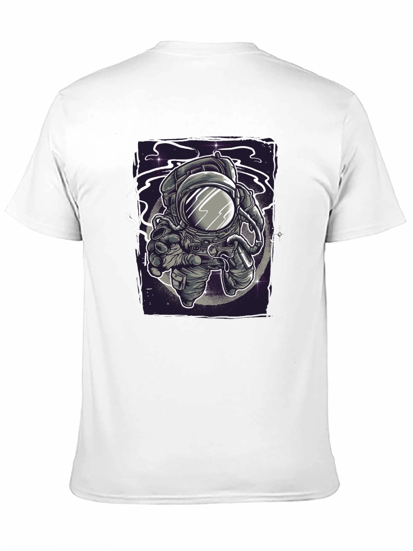 Camiseta Negra Estampado Astronauta