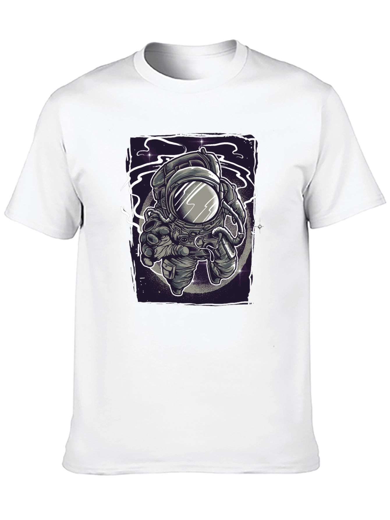 Camiseta Negra Estampado Astronauta