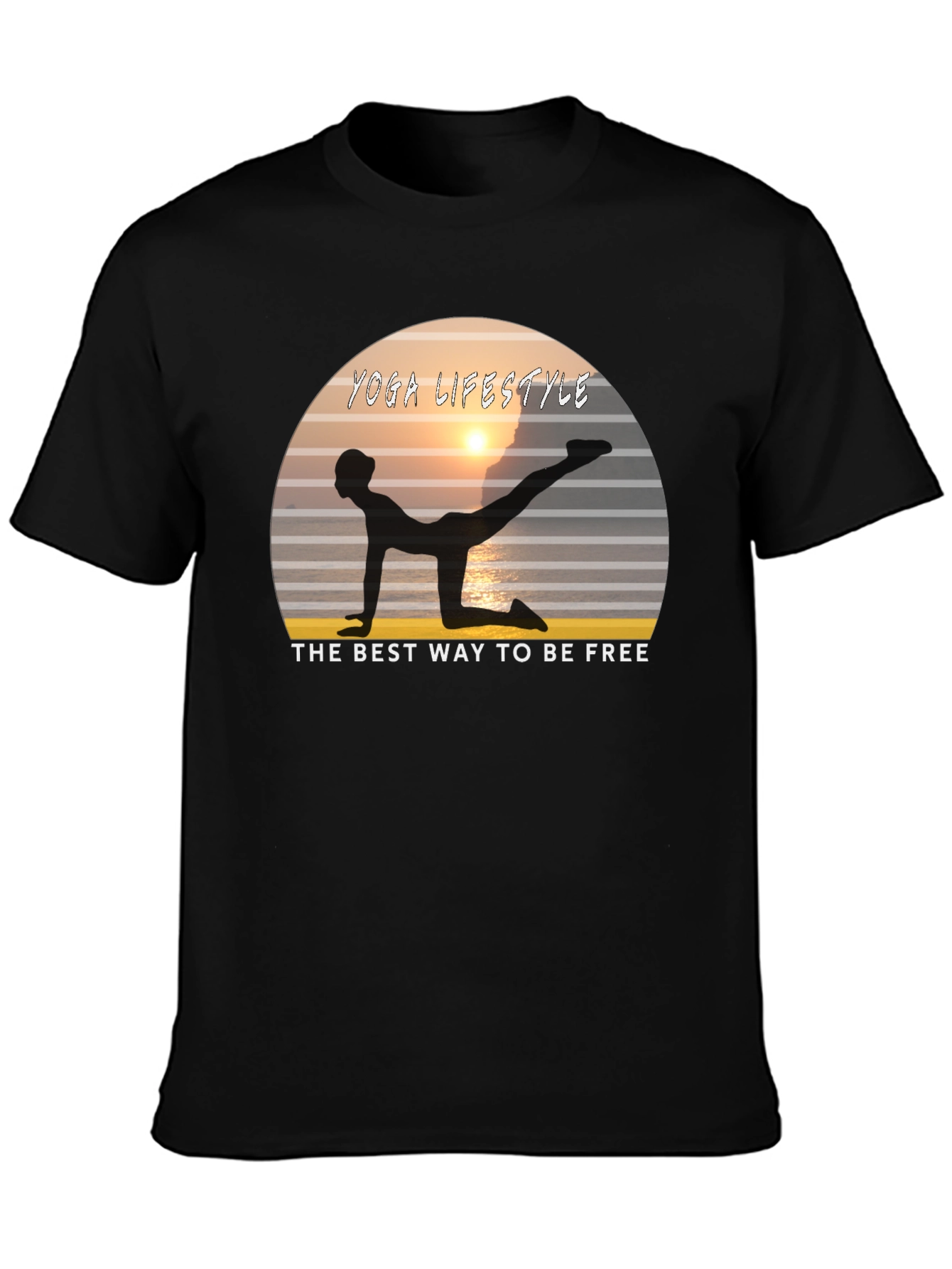 Camiseta Negra Yoga Lifestyle - La Libertad en Movimiento