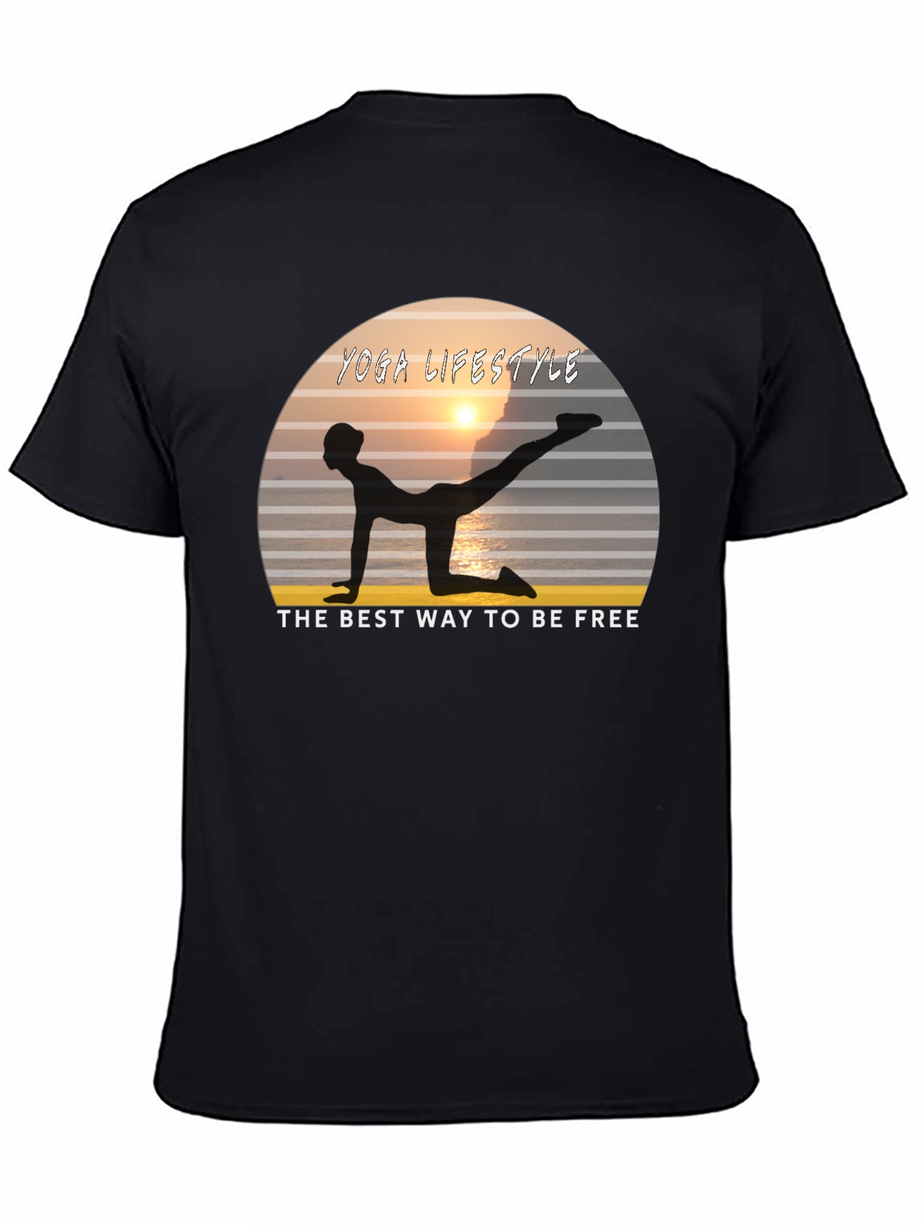 Camiseta Negra Yoga Lifestyle - La Libertad en Movimiento