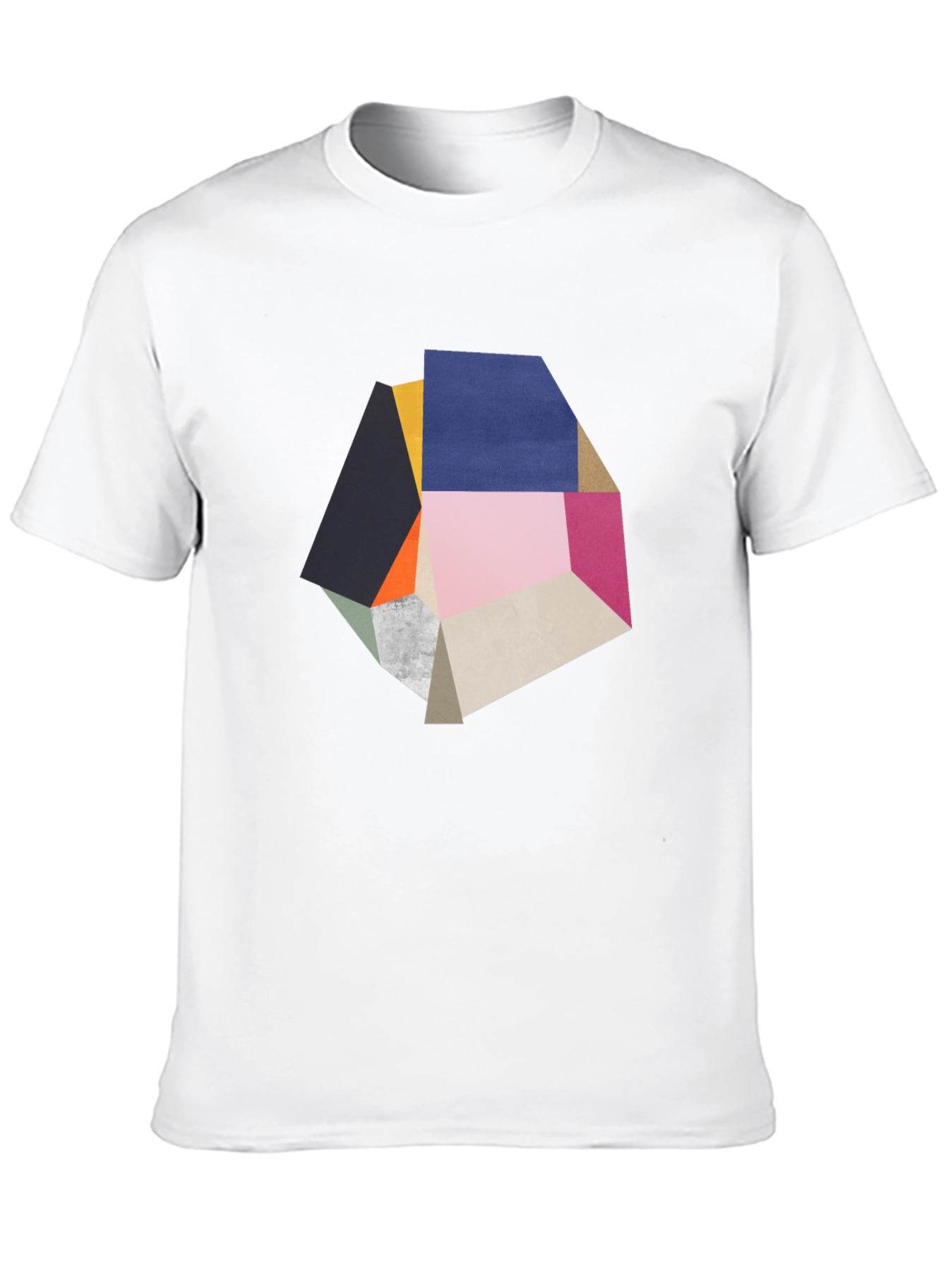 Camiseta Negra con Diseño Abstracto Geométrico