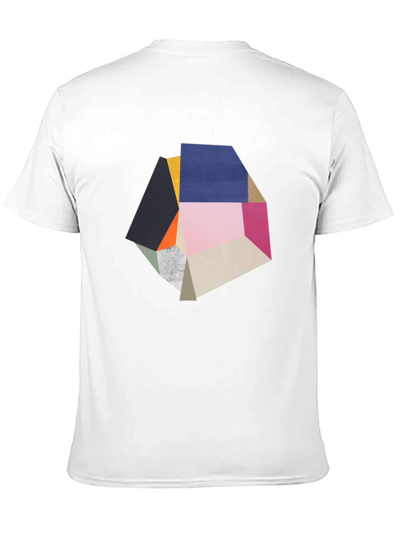 Camiseta Negra con Diseño Abstracto Geométrico