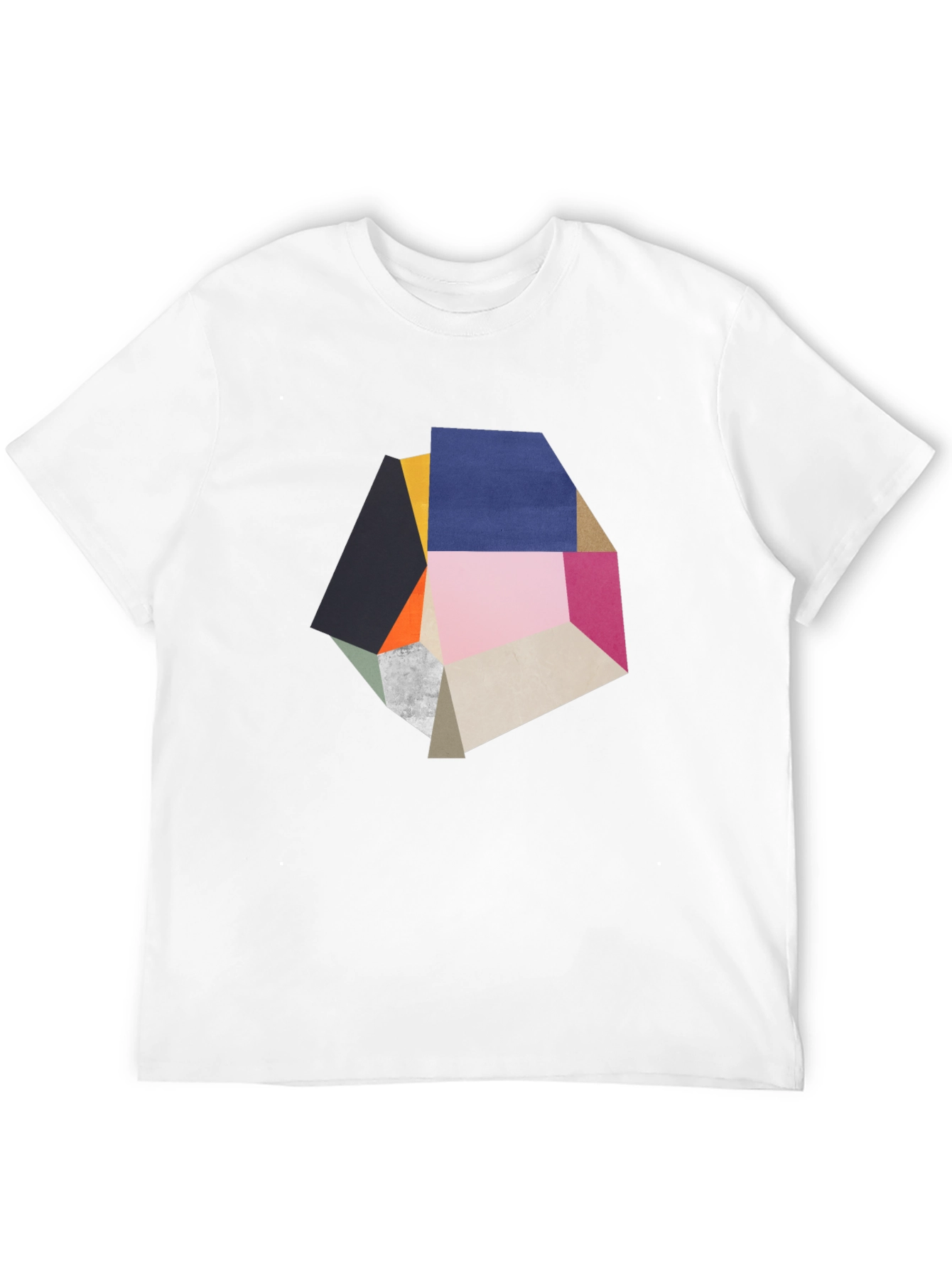 Camiseta Negra con Diseño Abstracto Geométrico
