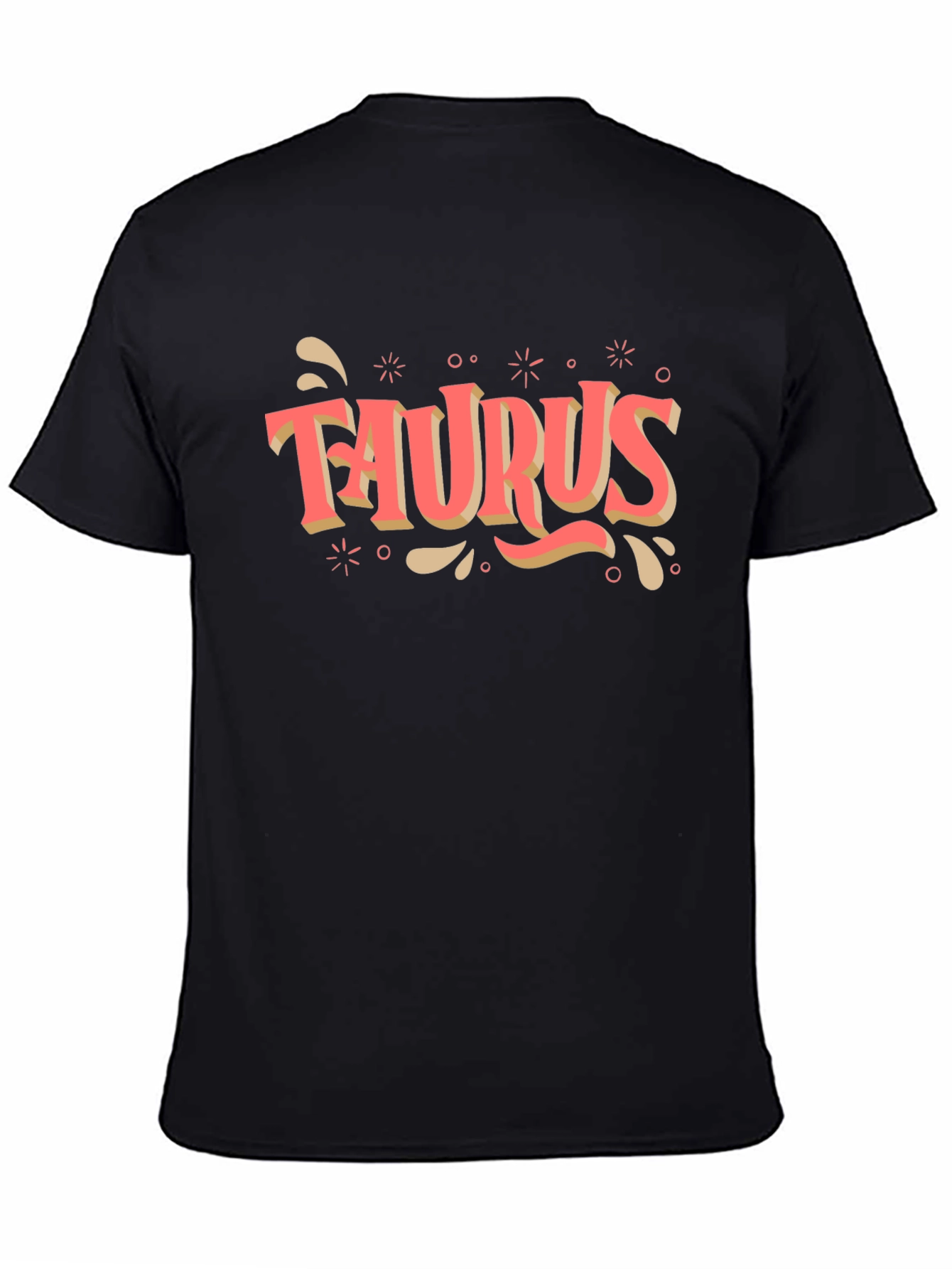 Camiseta Negra Signo Tauro Estilo Retro