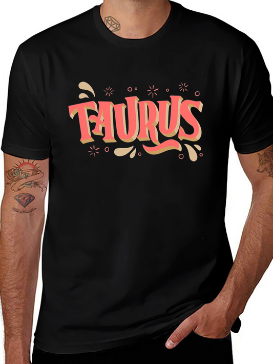 Camiseta Negra Signo Tauro Estilo Retro