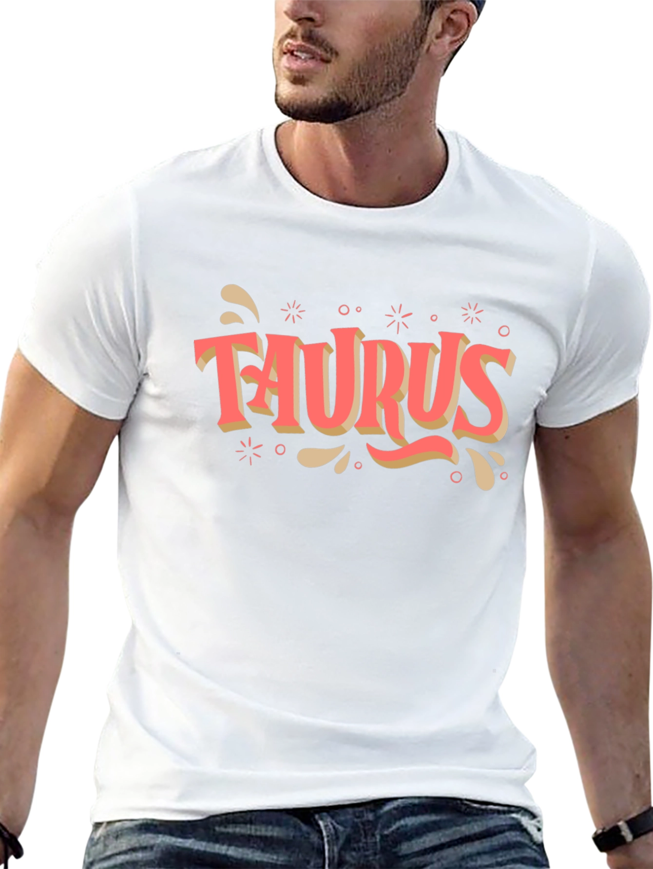 Camiseta Negra Signo Tauro Estilo Retro