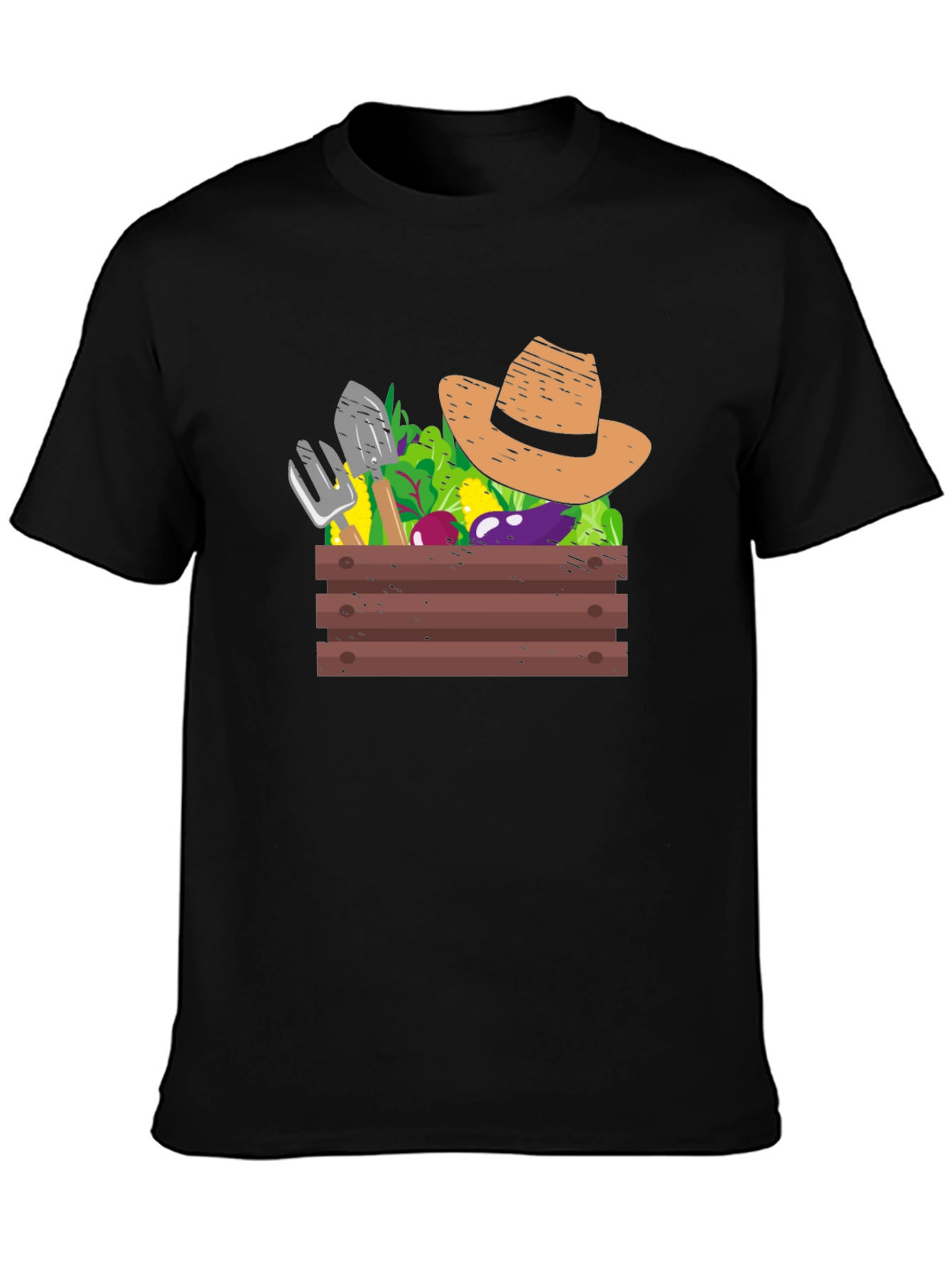 Camiseta Negra Jardinería: Cosecha de Estilo