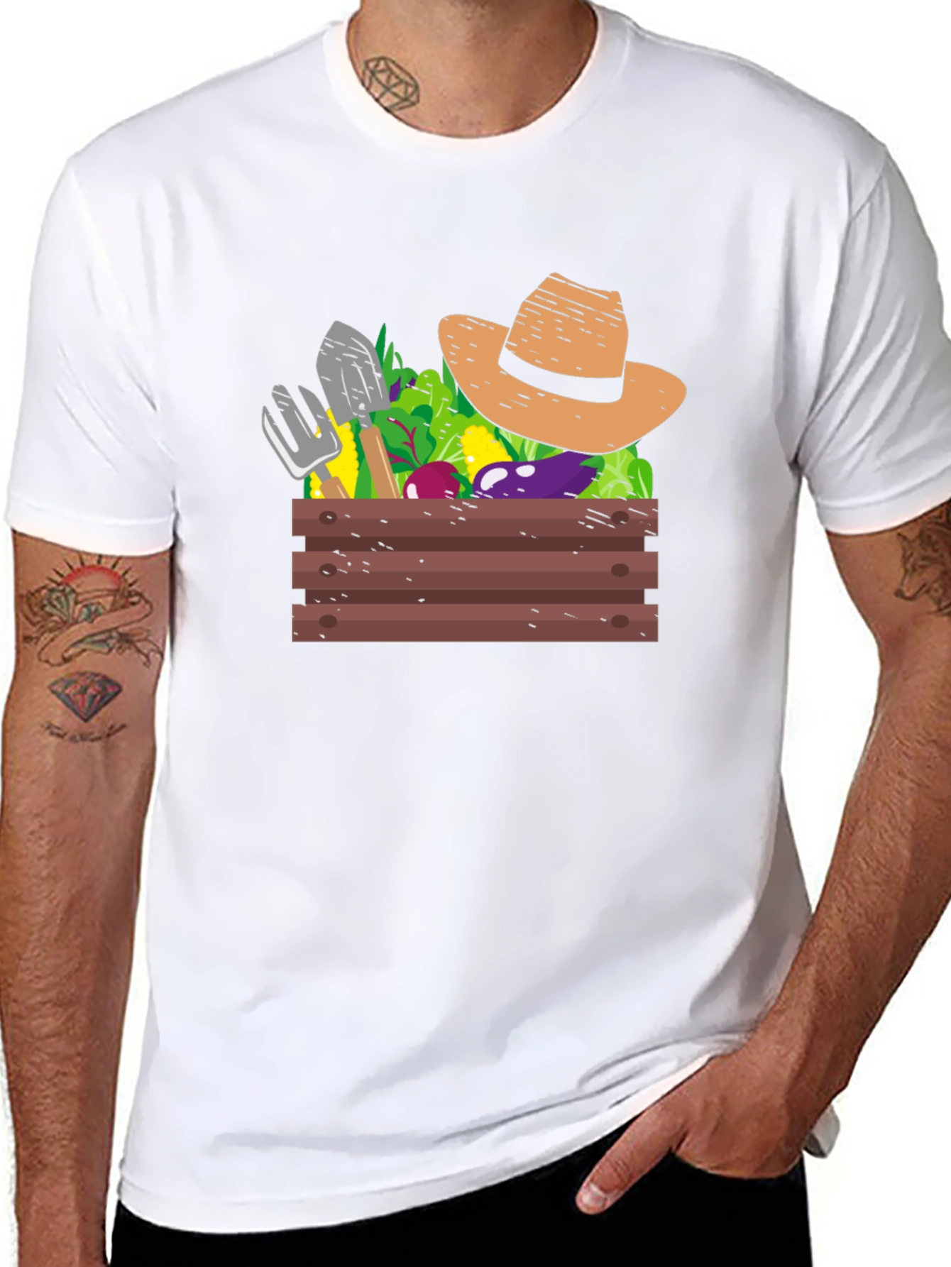 Camiseta Negra Jardinería: Cosecha de Estilo