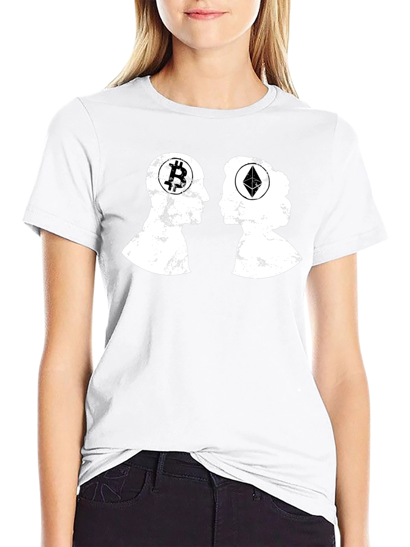 Camiseta Crypto: Bitcoin y Ethereum - Amor Digital