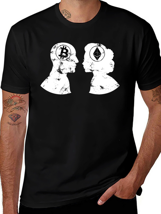 Camiseta Crypto: Bitcoin y Ethereum - Amor Digital