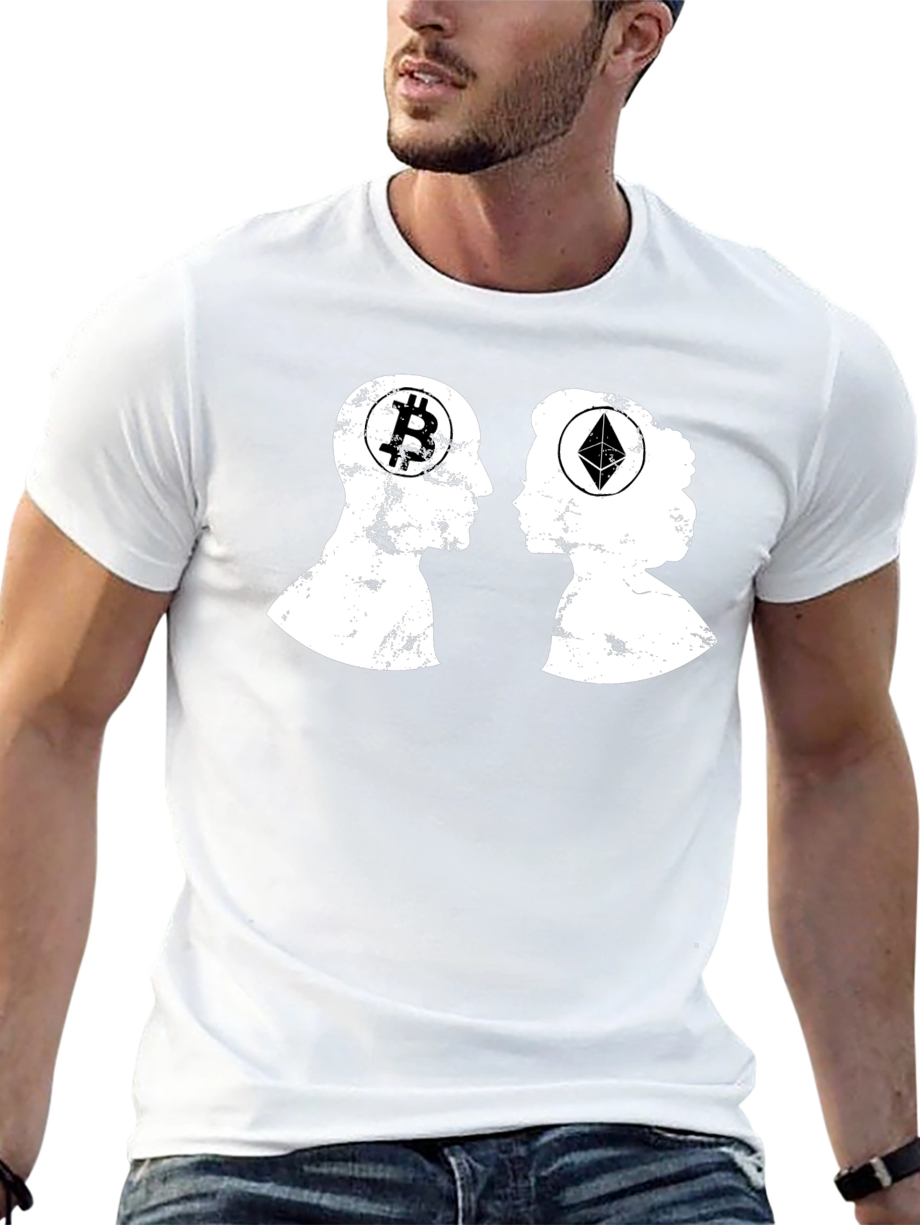 Camiseta Crypto: Bitcoin y Ethereum - Amor Digital