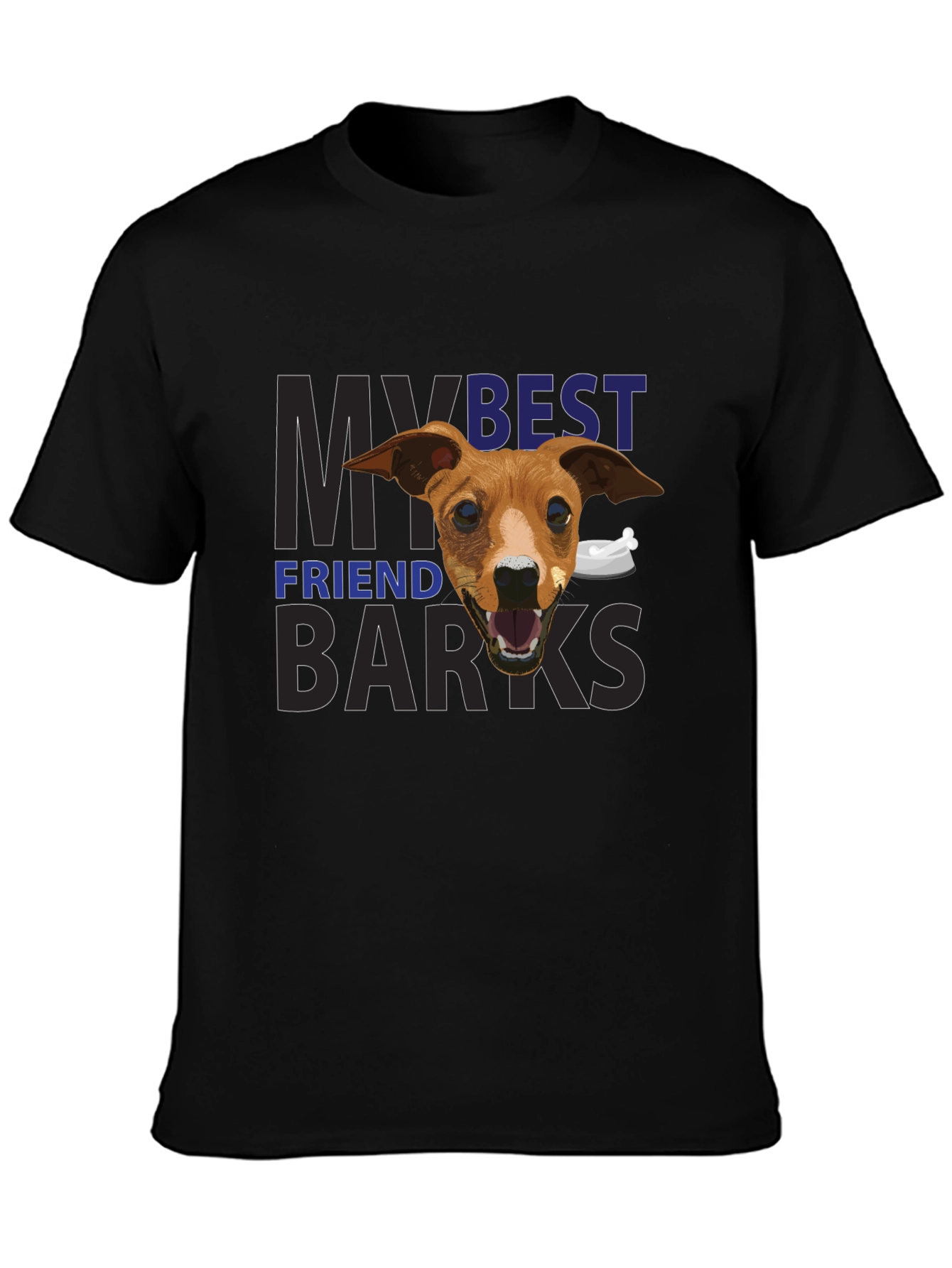 Camiseta Negra Mi Mejor Amigo Ladra