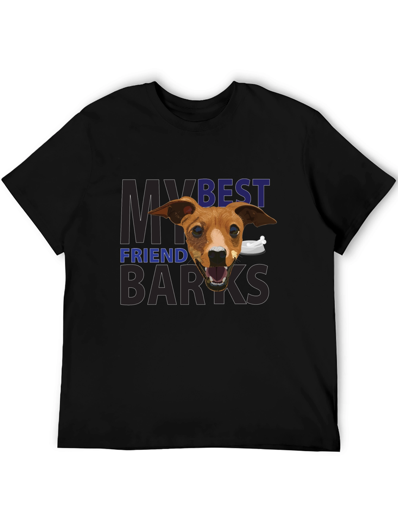 Camiseta Negra Mi Mejor Amigo Ladra