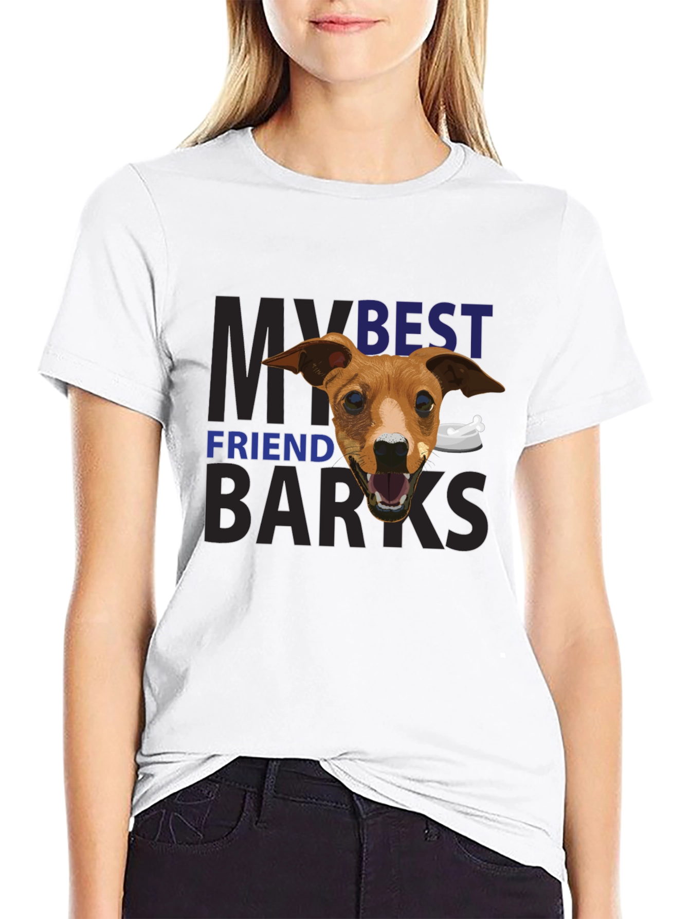 Camiseta Negra Mi Mejor Amigo Ladra