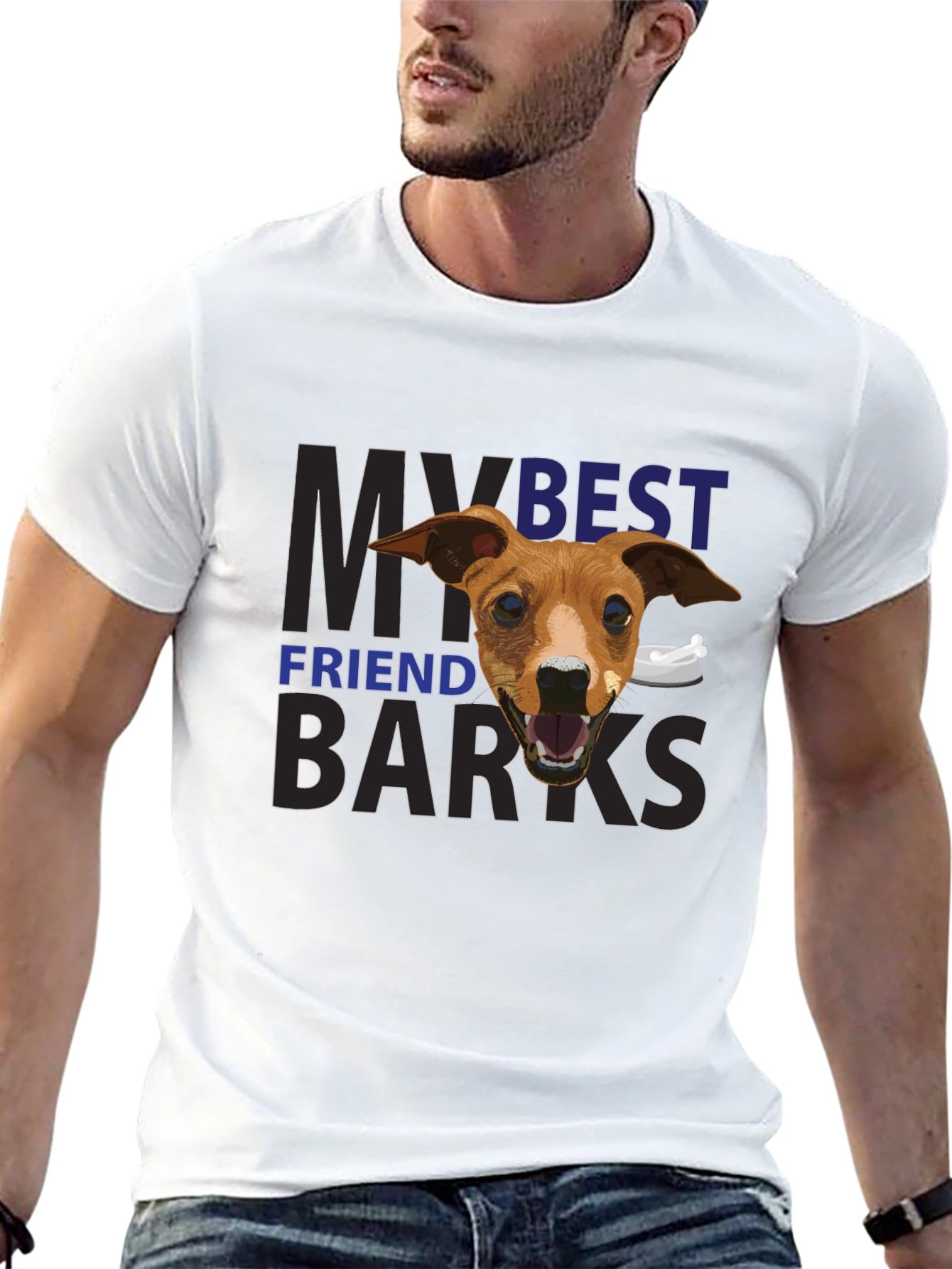Camiseta Negra Mi Mejor Amigo Ladra
