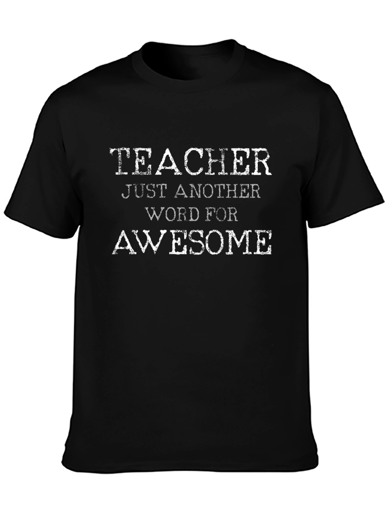 Camiseta Negra Profesor: ¡Otra palabra para Increíble!