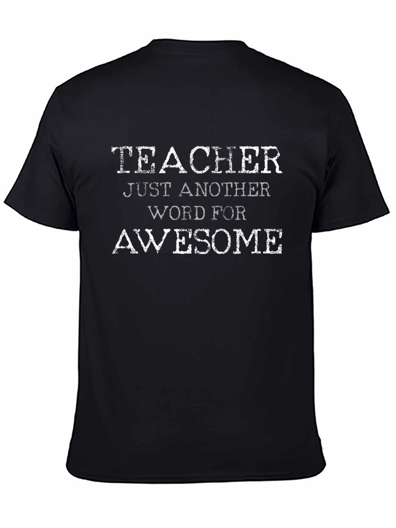 Camiseta Negra Profesor: ¡Otra palabra para Increíble!