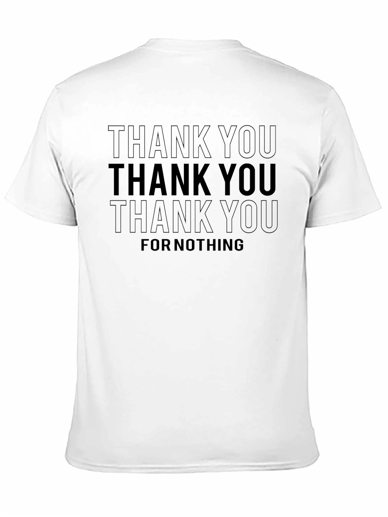 Camiseta Negra con Estampado Thank You For Nothing