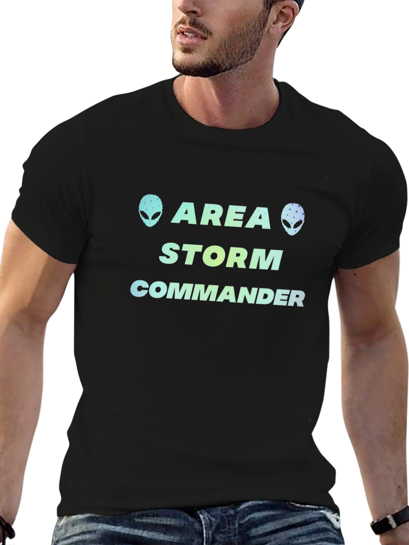 Camiseta Negra Area Storm Commander