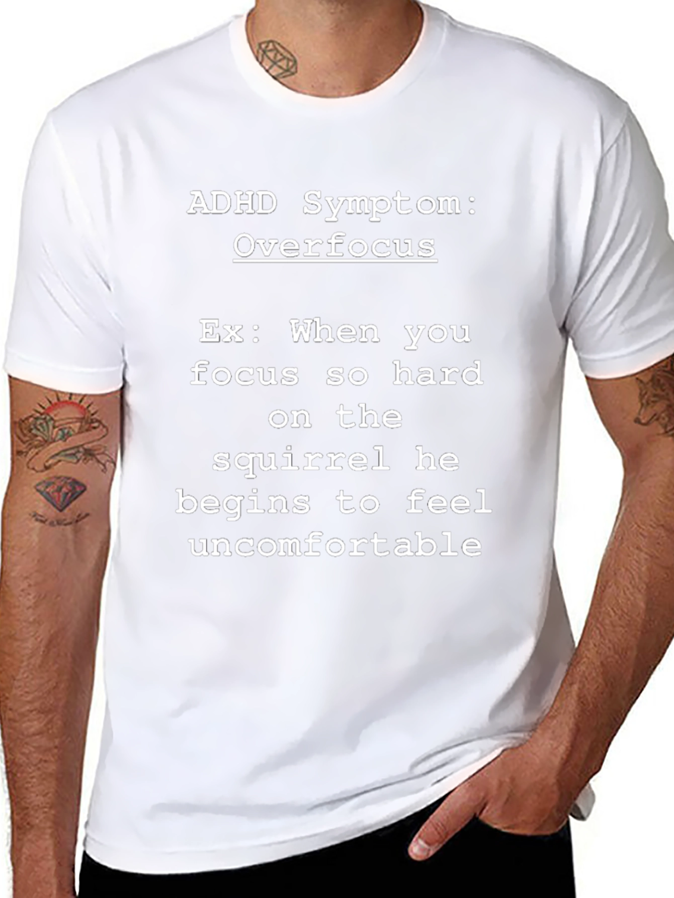 Camiseta Negra con Humor ADHD: Síntoma de Hiperfoco