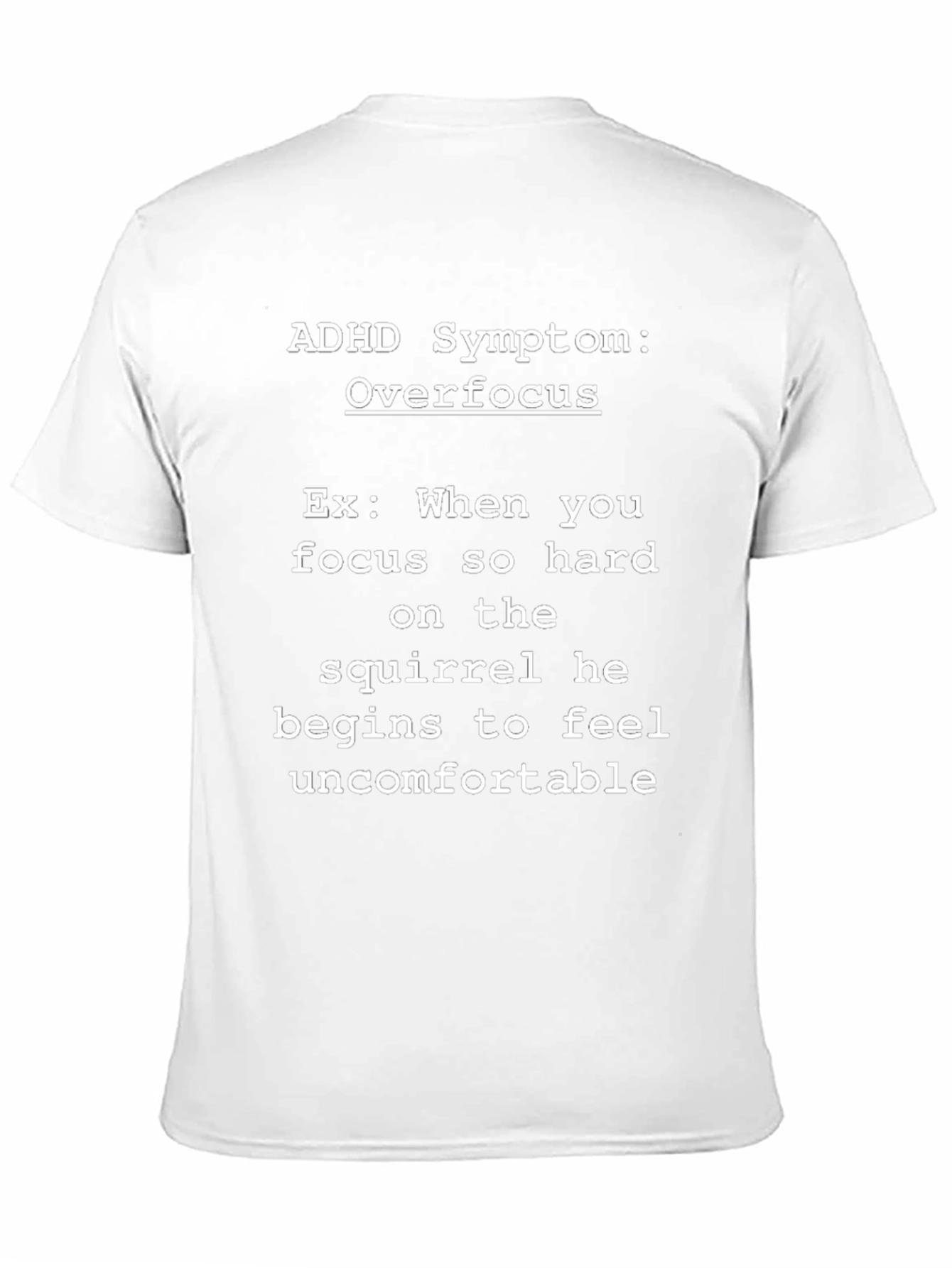 Camiseta Negra con Humor ADHD: Síntoma de Hiperfoco
